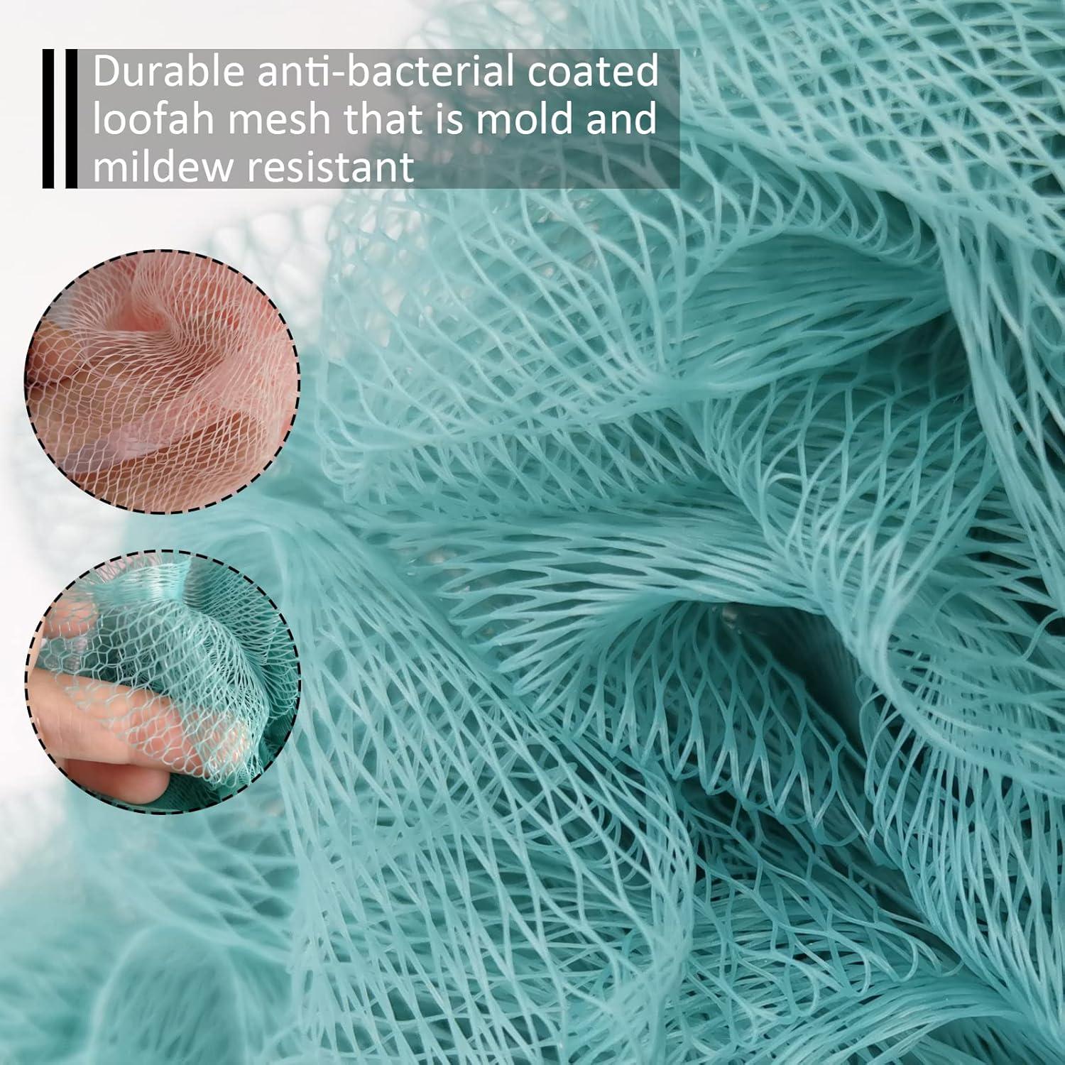 Cepillo de Espalda WOBEVB 43 cm con Esponja Exfoliante