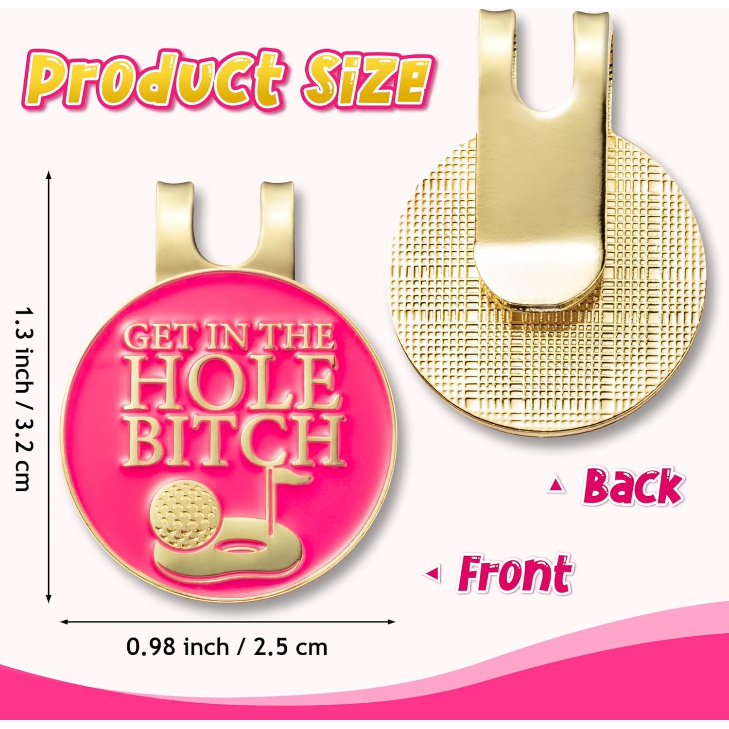 Marcadores de Pelotas de Golf CNhoqc - 2 Piezas Rosadas con Clips