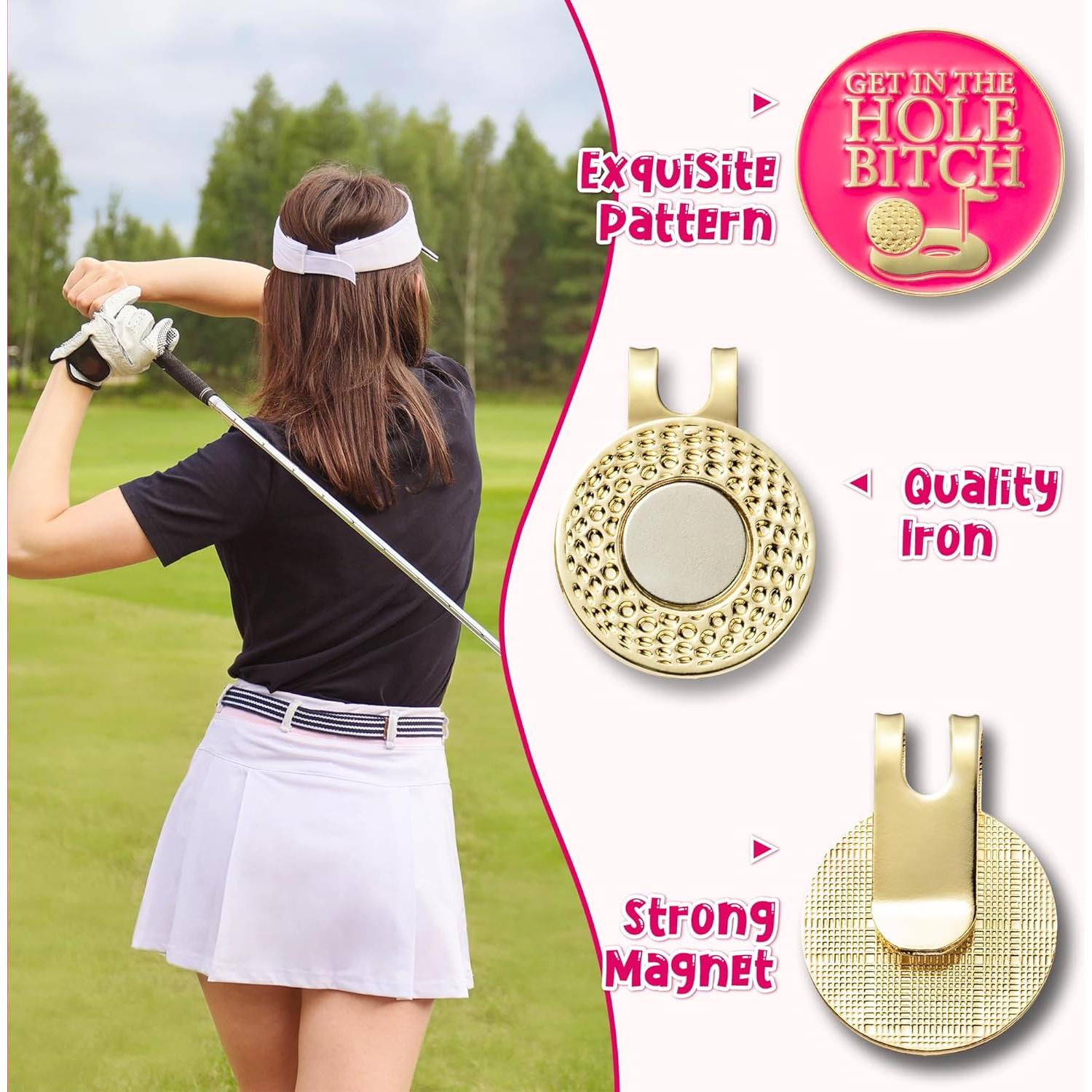 Marcadores de Pelotas de Golf CNhoqc - 2 Piezas Rosadas con Clips