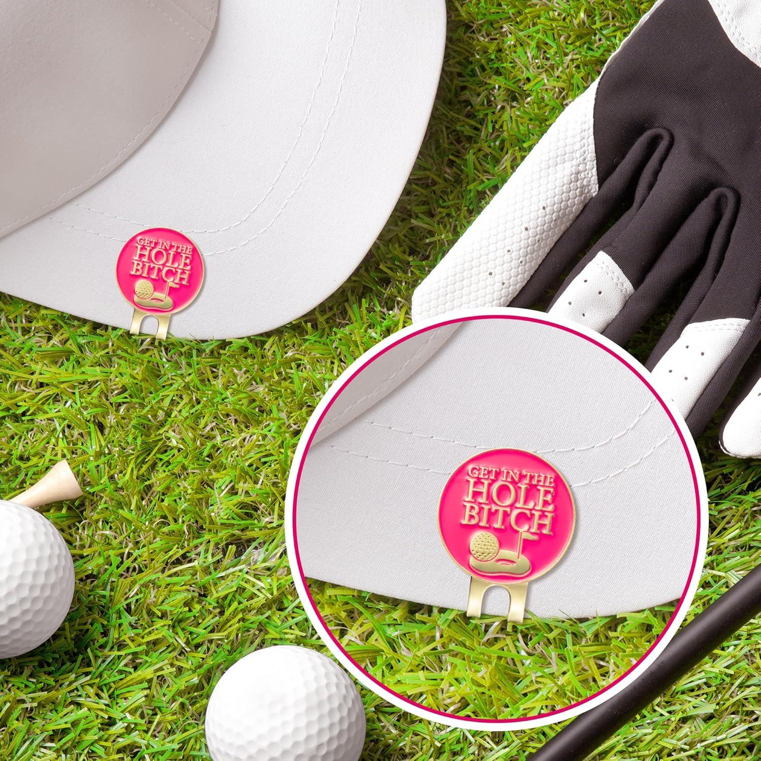 Marcadores de Pelotas de Golf CNhoqc - 2 Piezas Rosadas con Clips