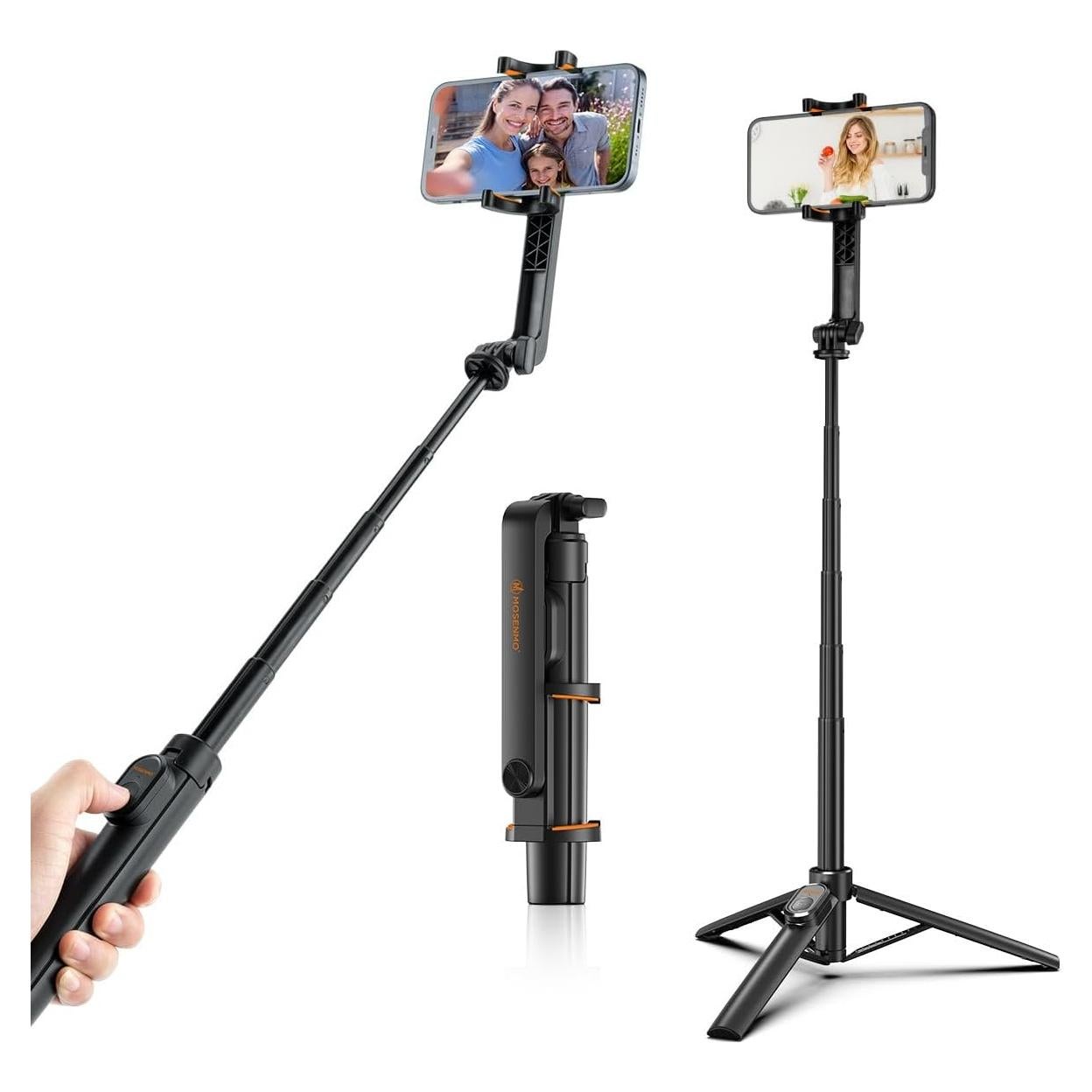 Trípode de Selfie MOSENMO MM-K900 Ligero 150g Extensible 90cm