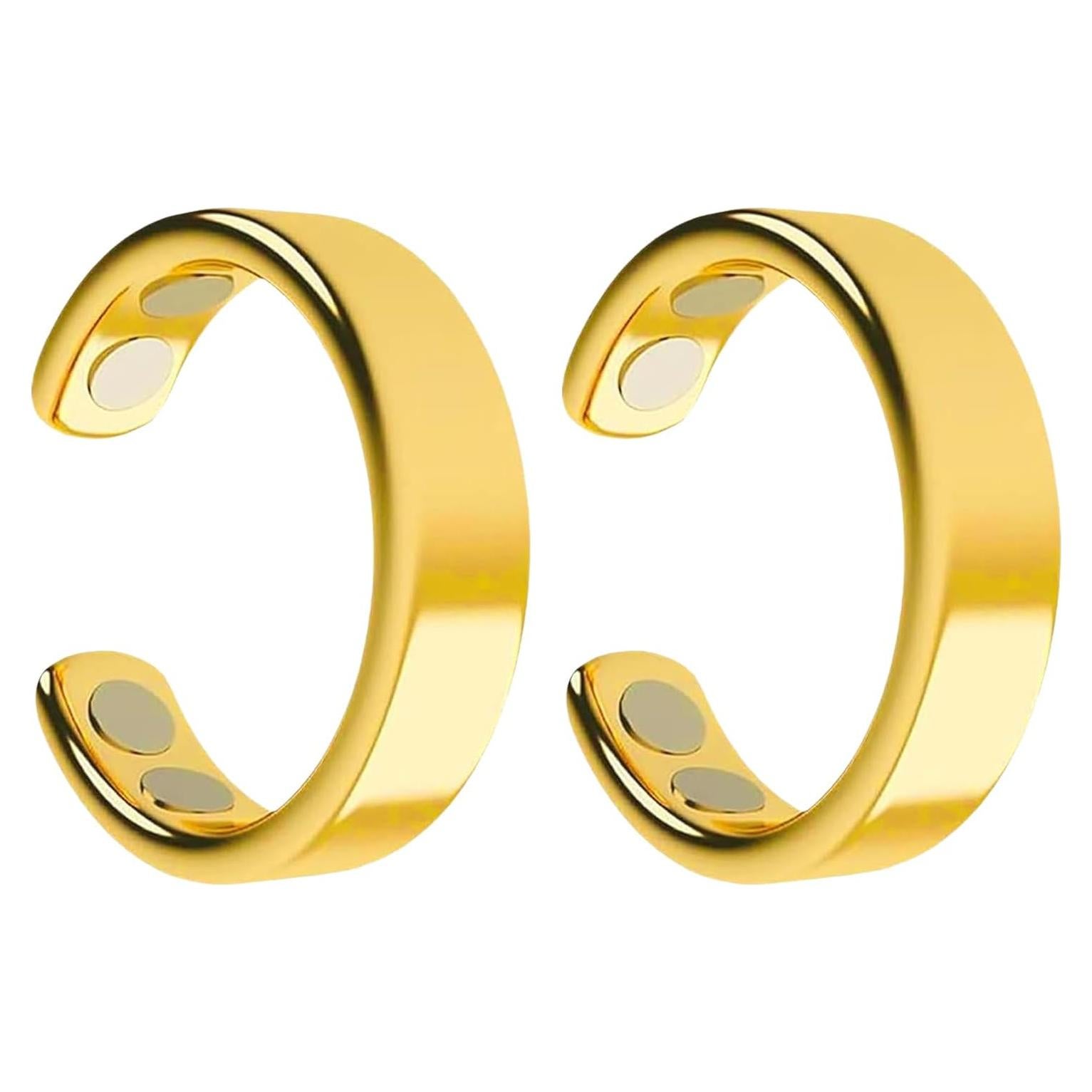 Anillo Antisnoring Oro - Acupresión Magnética Unisex