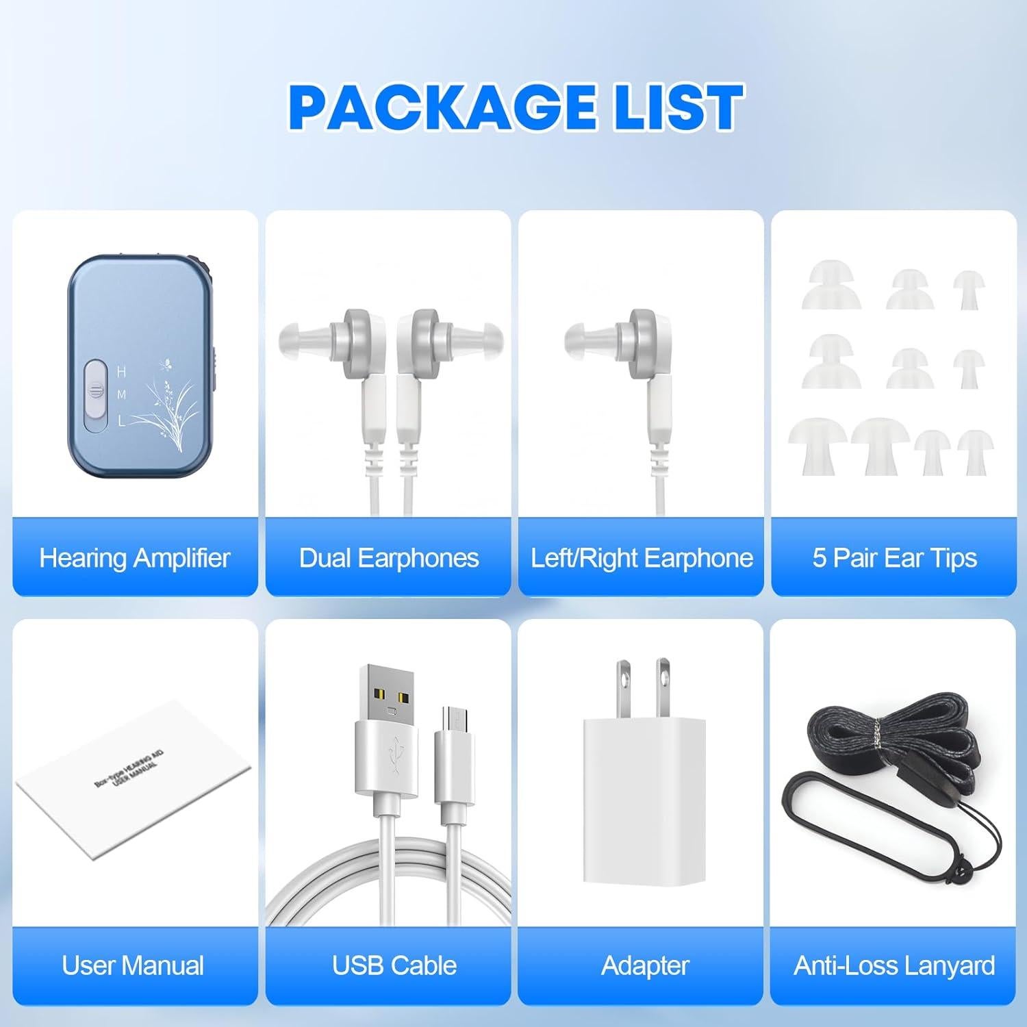 Audífonos Amplificadores de Sonido KIKEANG J-101 para Mayores