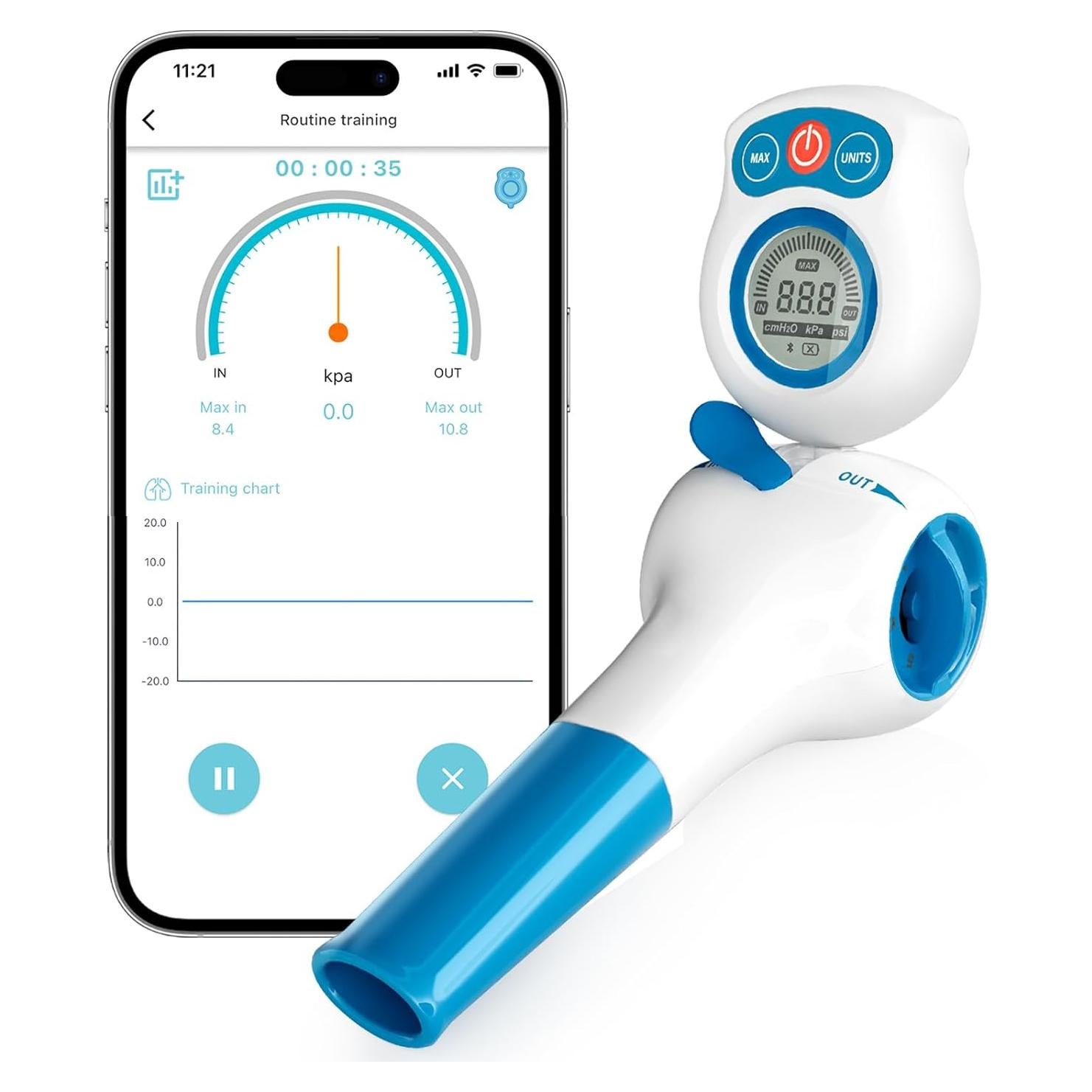 Entrenador de Pulmones Sonmol con Aplicación Móvil - Ejercitador Respiratorio
