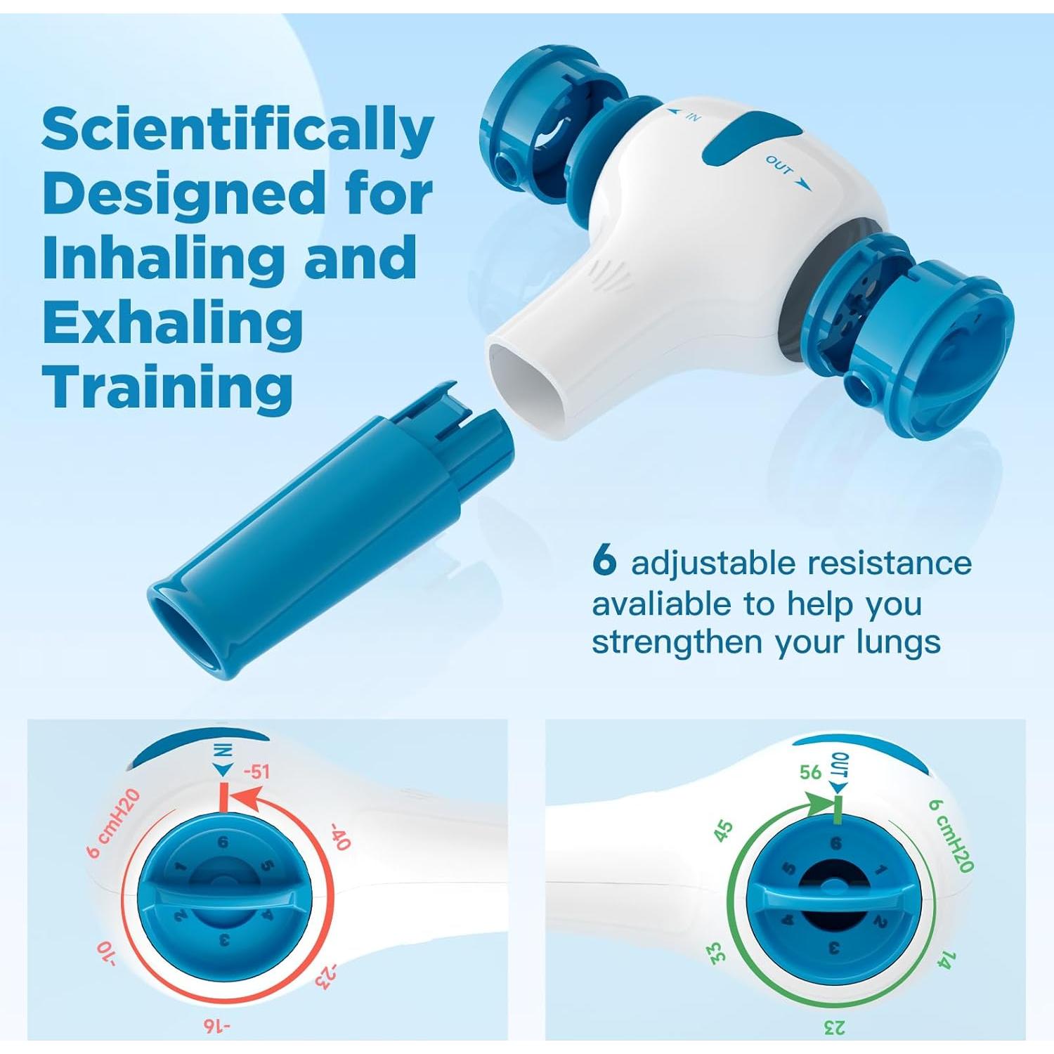 Entrenador de Pulmones Sonmol con Aplicación Móvil - Ejercitador Respiratorio