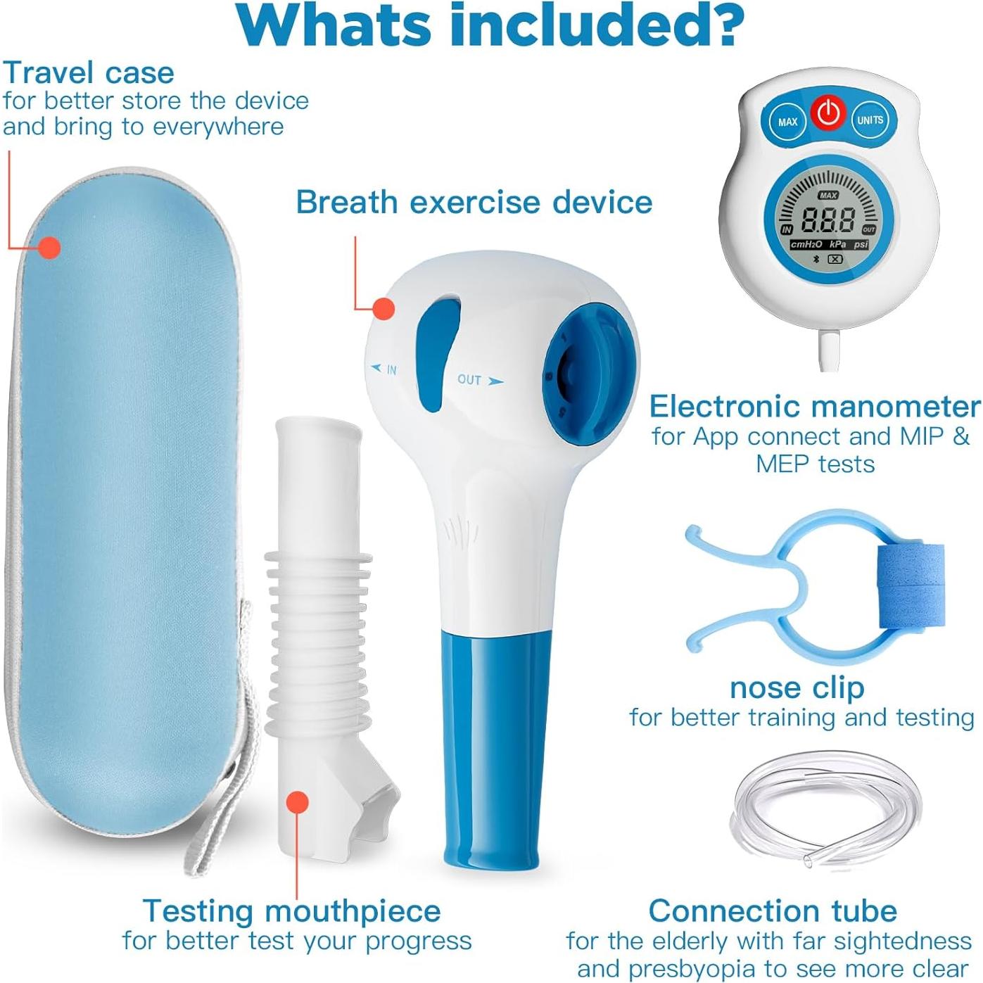 Entrenador de Pulmones Sonmol con Aplicación Móvil - Ejercitador Respiratorio