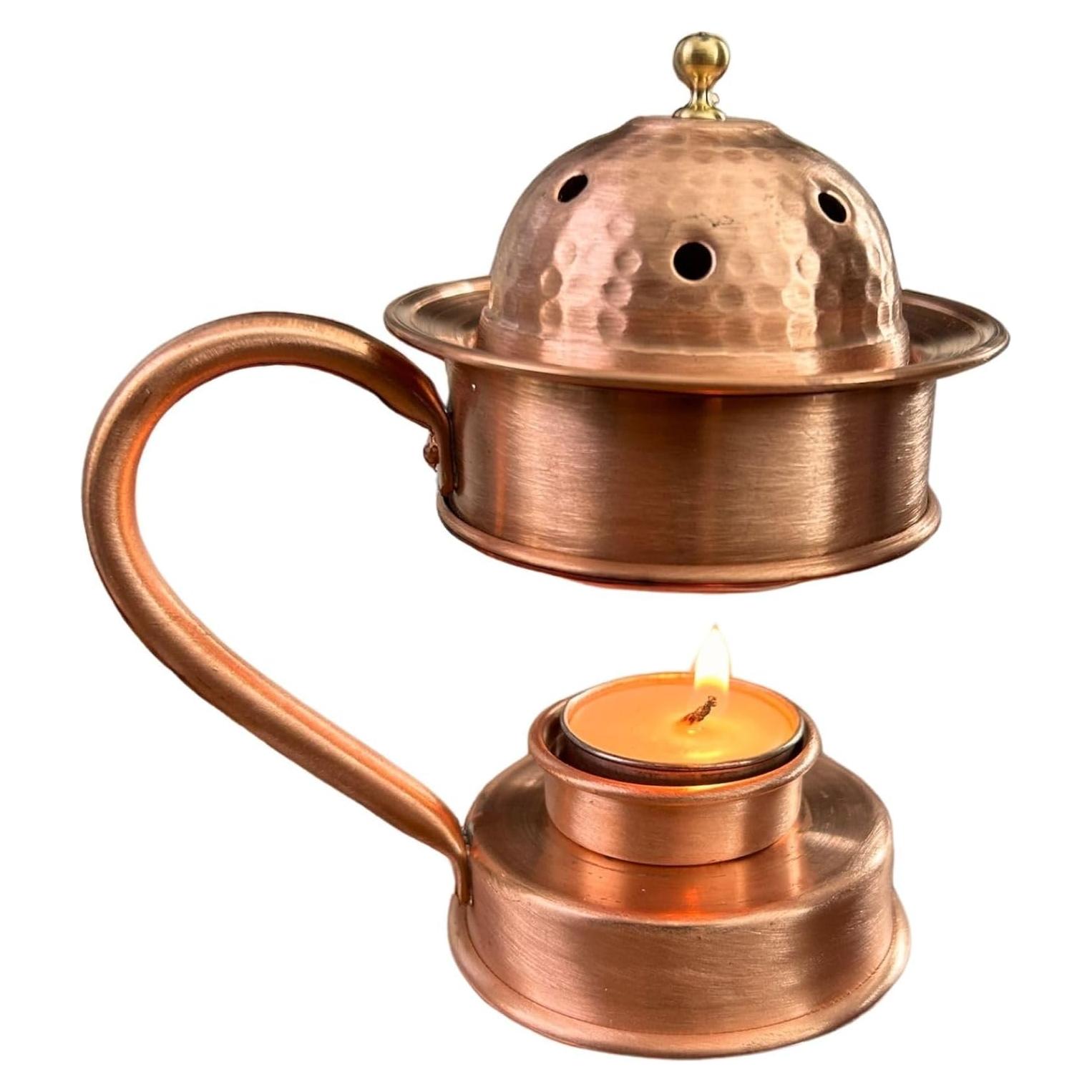 Porta Incienso de Cobre Leila's Kitchen 25.4cm Redondo