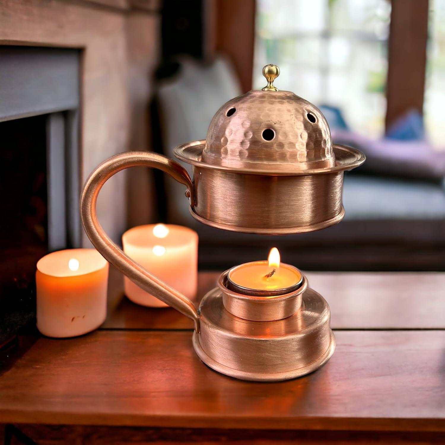 Porta Incienso de Cobre Leila's Kitchen 25.4cm Redondo