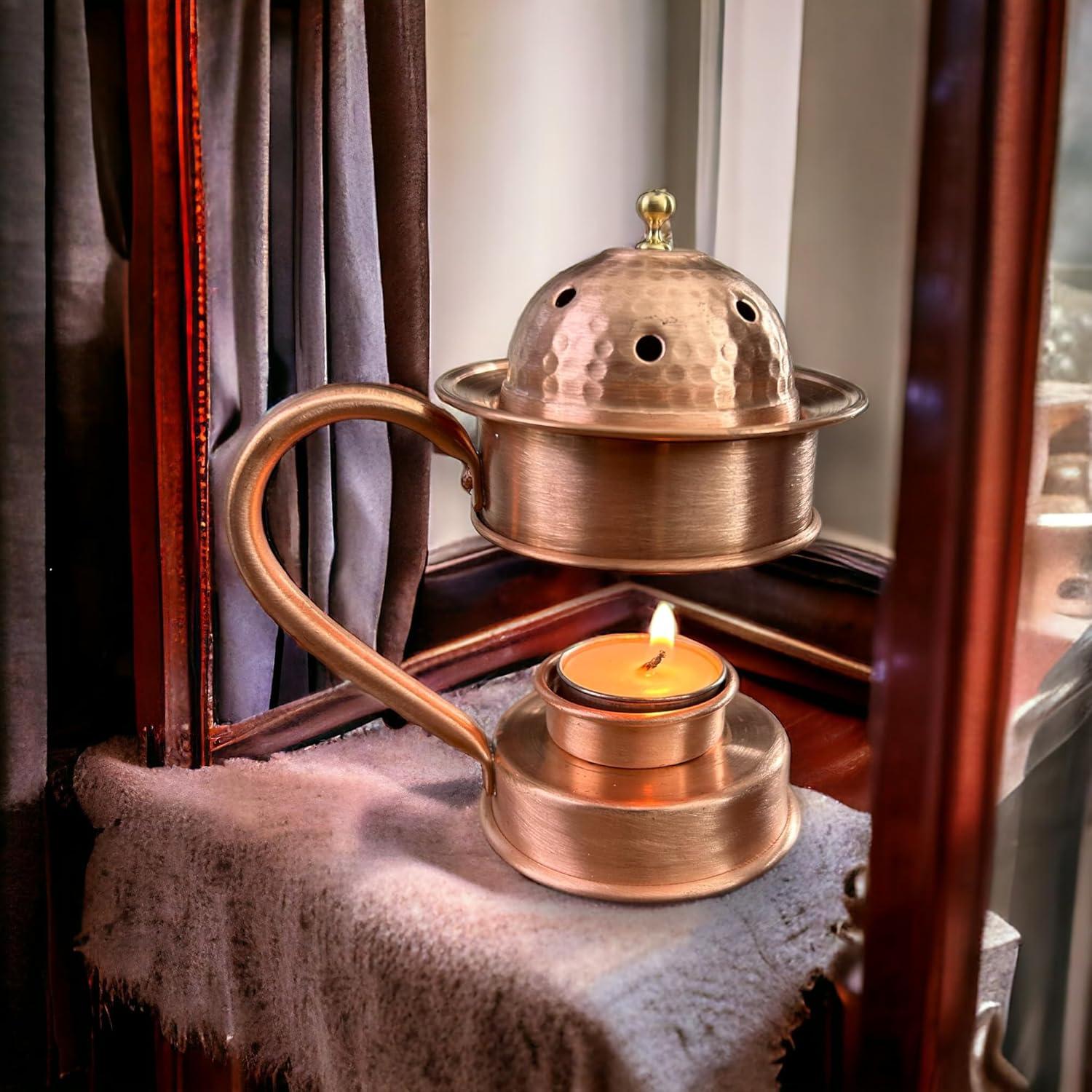 Porta Incienso de Cobre Leila's Kitchen 25.4cm Redondo