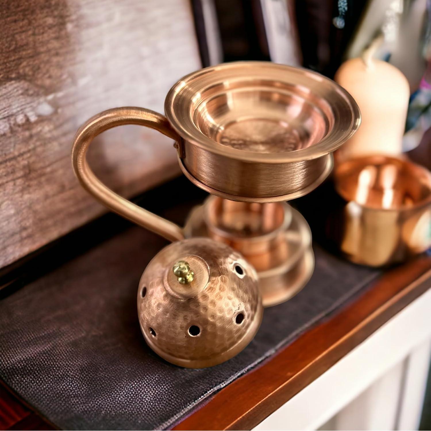 Porta Incienso de Cobre Leila's Kitchen 25.4cm Redondo