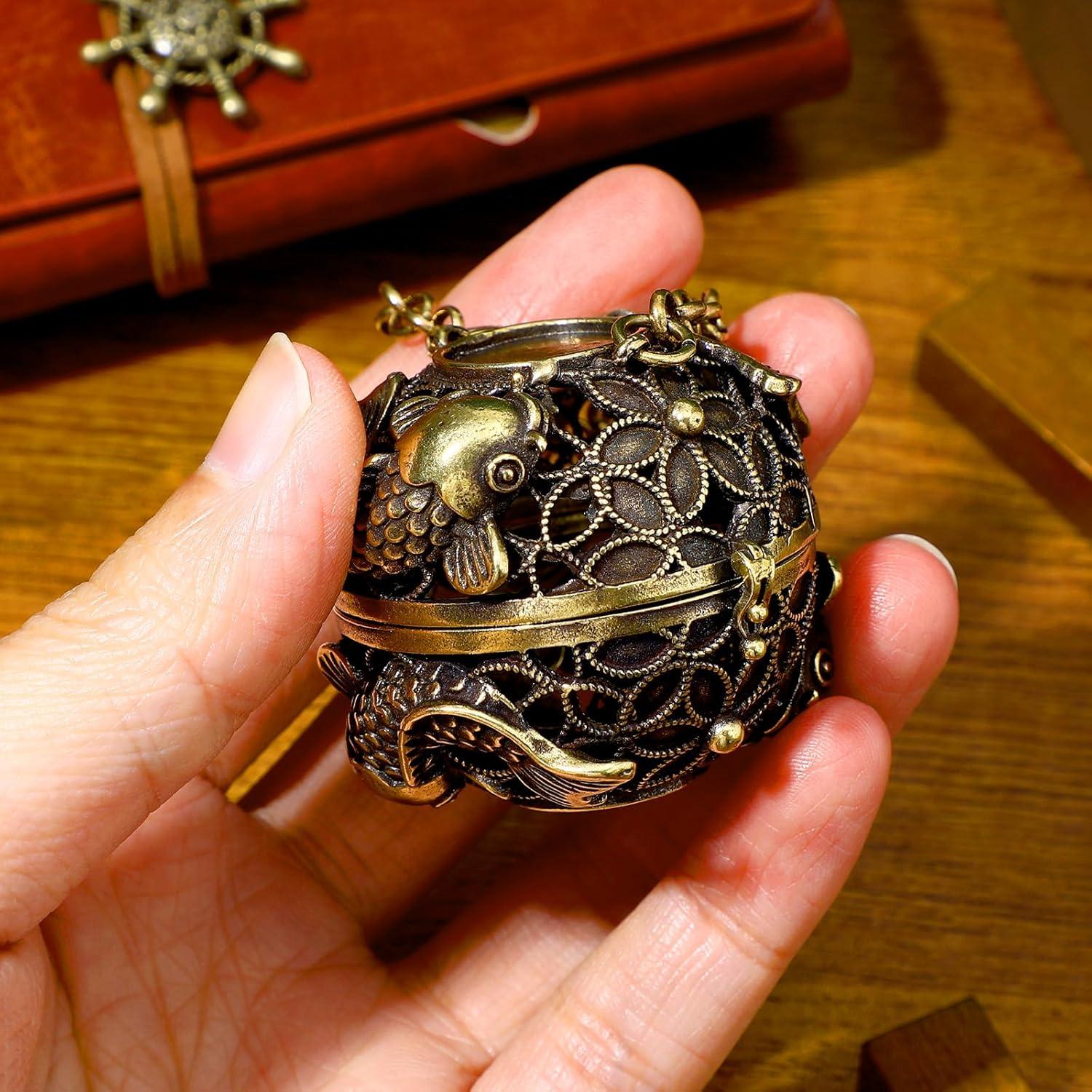 Quemador de Incienso Colgante GANAZONO de Cobre 11.58 cm