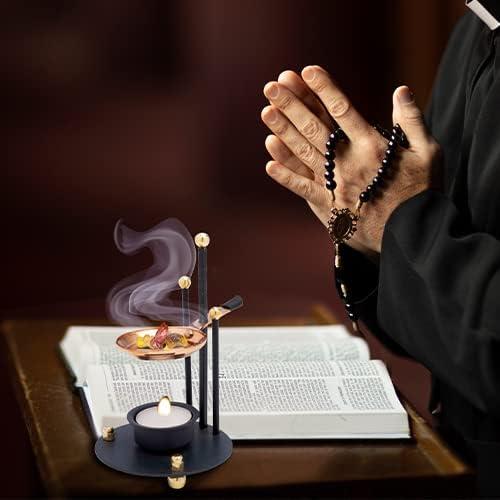 Horno de Incienso Hecho a Mano con Sartén de Cobre 16 cm