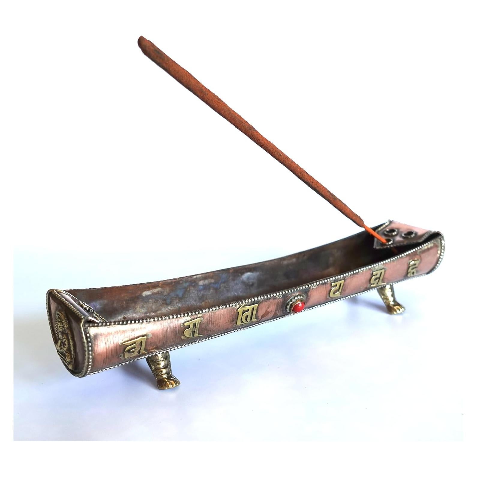 Soporte de Incienso Aroma Valley 100% Cobre y Latón para 6 Varillas y 6 Conos