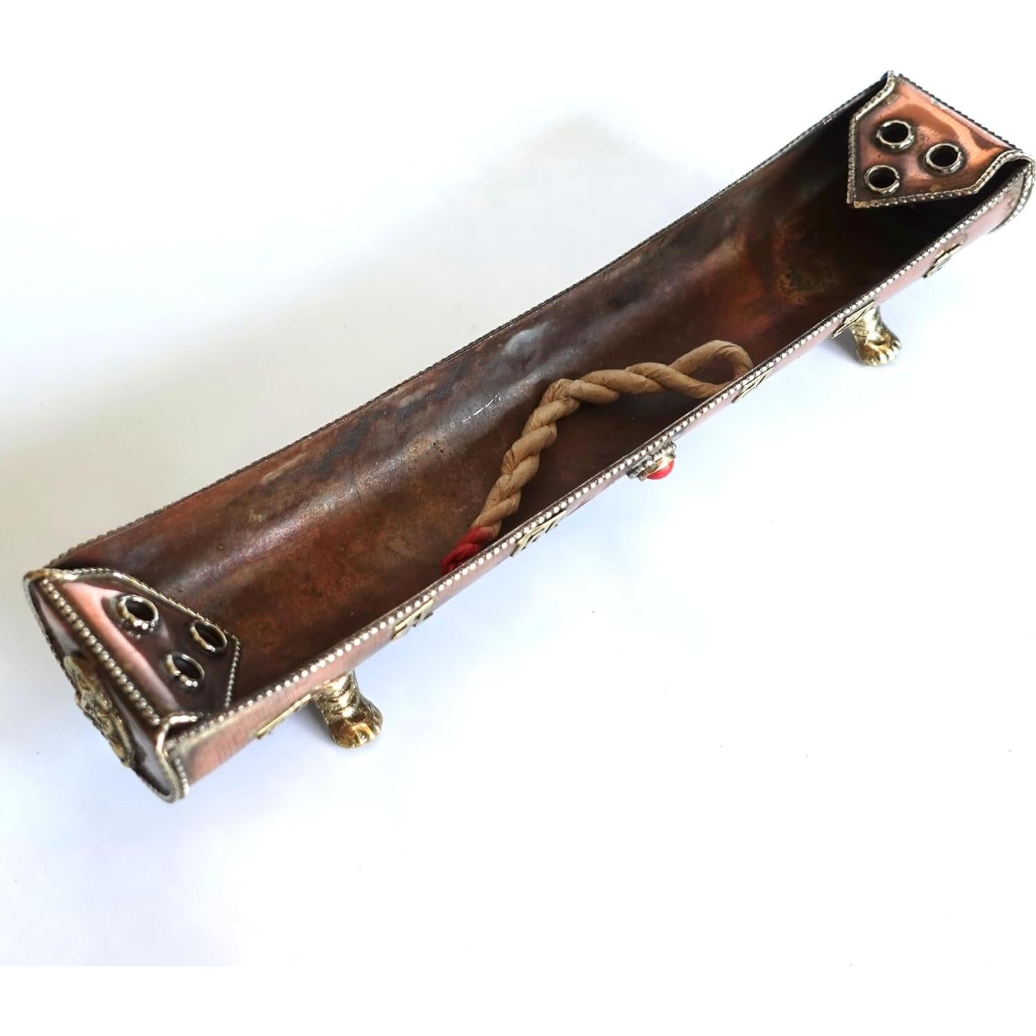 Soporte de Incienso Aroma Valley 100% Cobre y Latón para 6 Varillas y 6 Conos