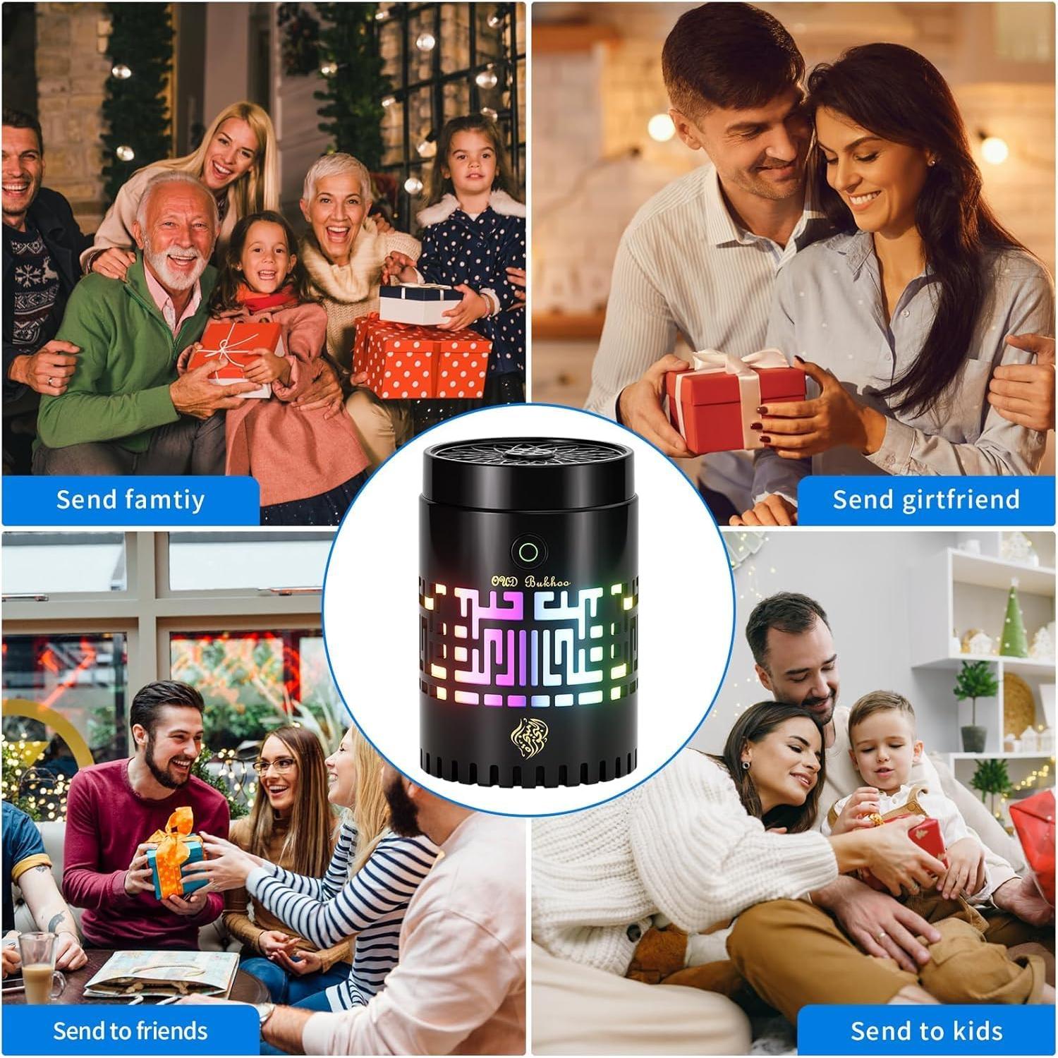 Horno de Incienso Eléctrico Portátil Bakhoor con Control Remoto