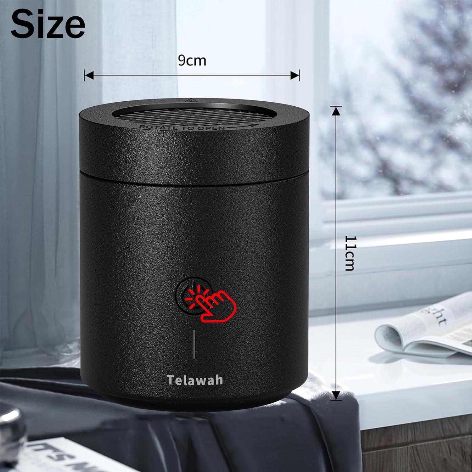 Quemador de Incienso Eléctrico Telawah Portátil USB Negro