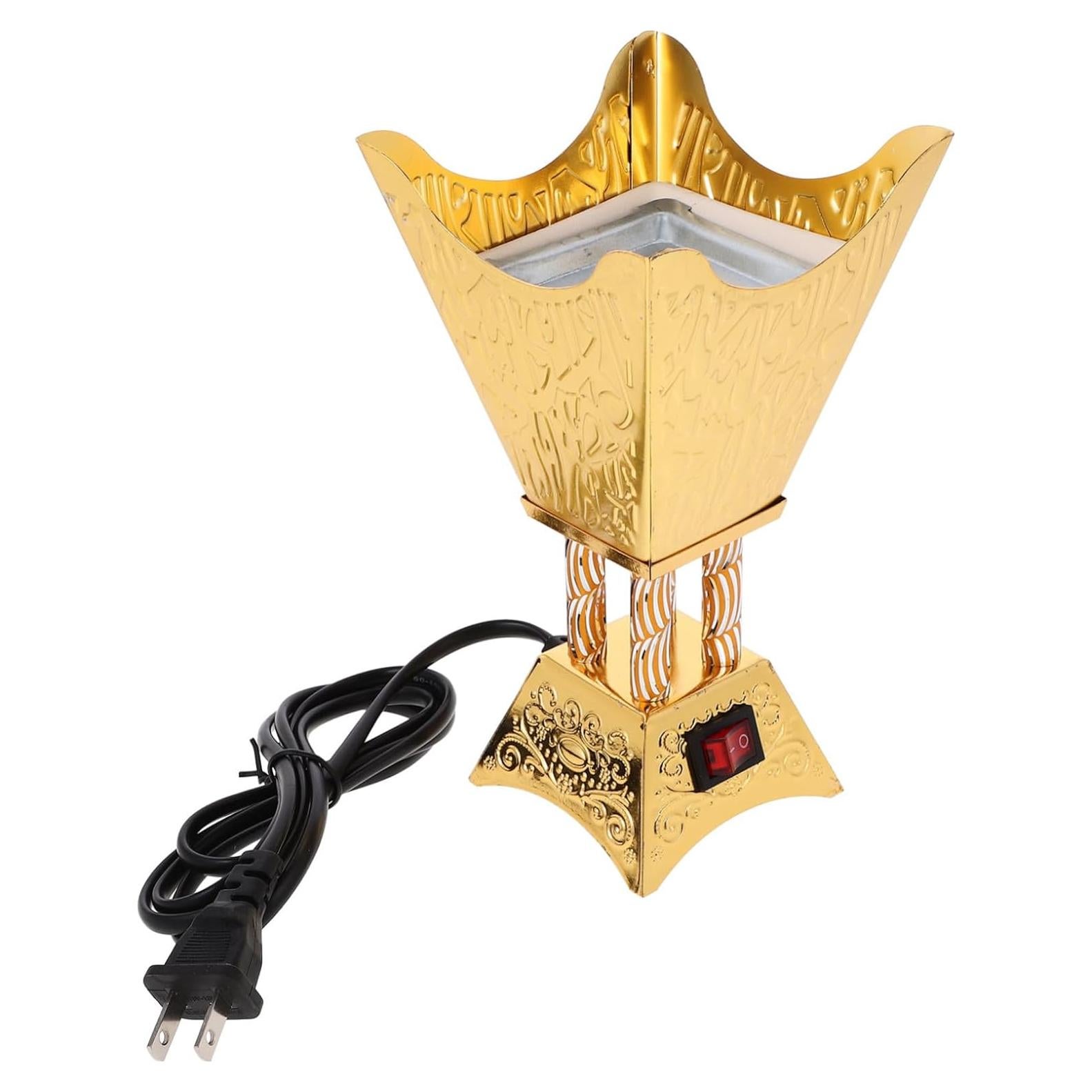 Quemador de Incienso Eléctrico Vintage Holibanna Dorado 9.8cm