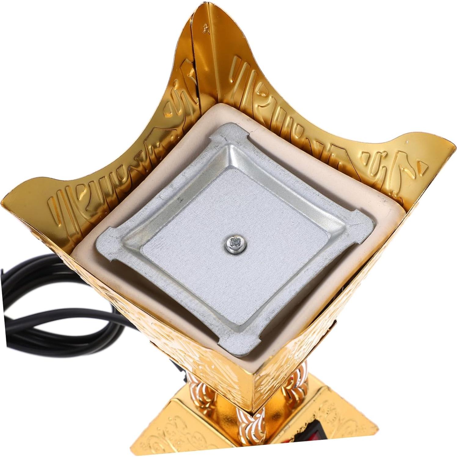 Quemador de Incienso Eléctrico Vintage Holibanna Dorado 9.8cm