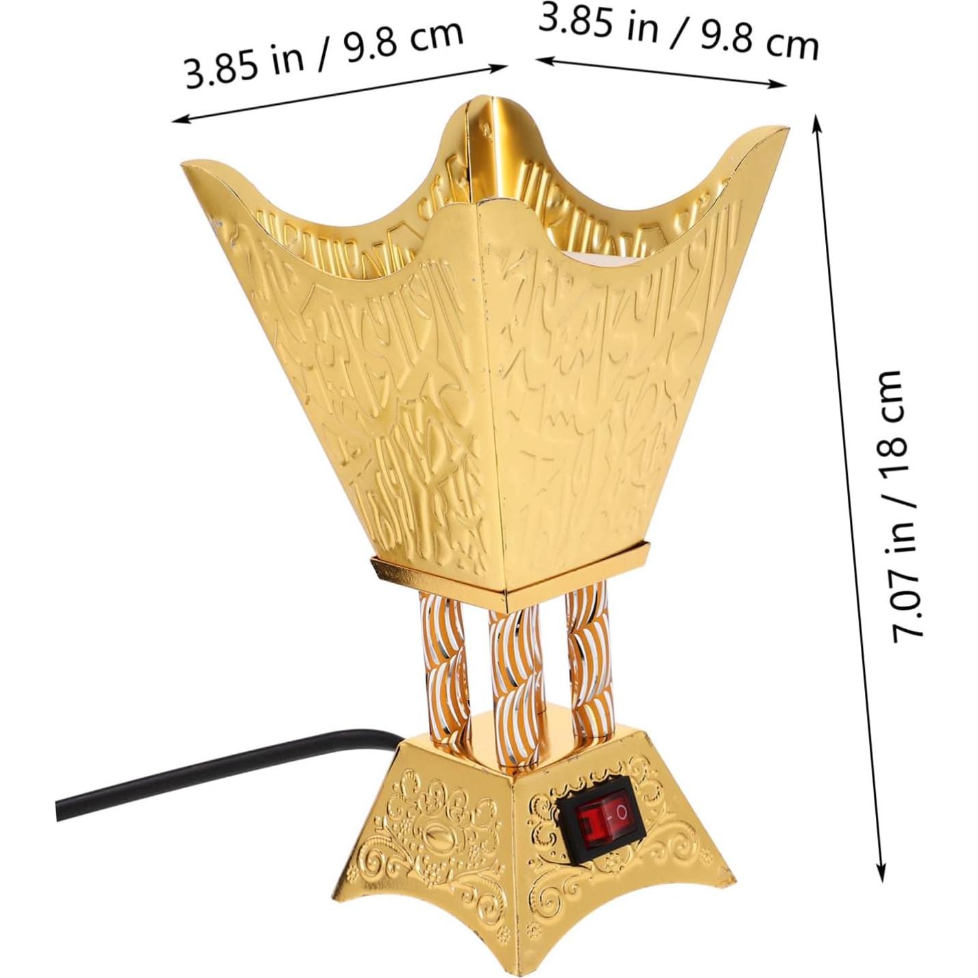 Quemador de Incienso Eléctrico Vintage Holibanna Dorado 9.8cm