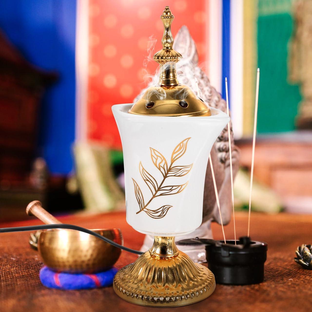 Quemador de Incienso Eléctrico Vintage Holibanna 20x7cm