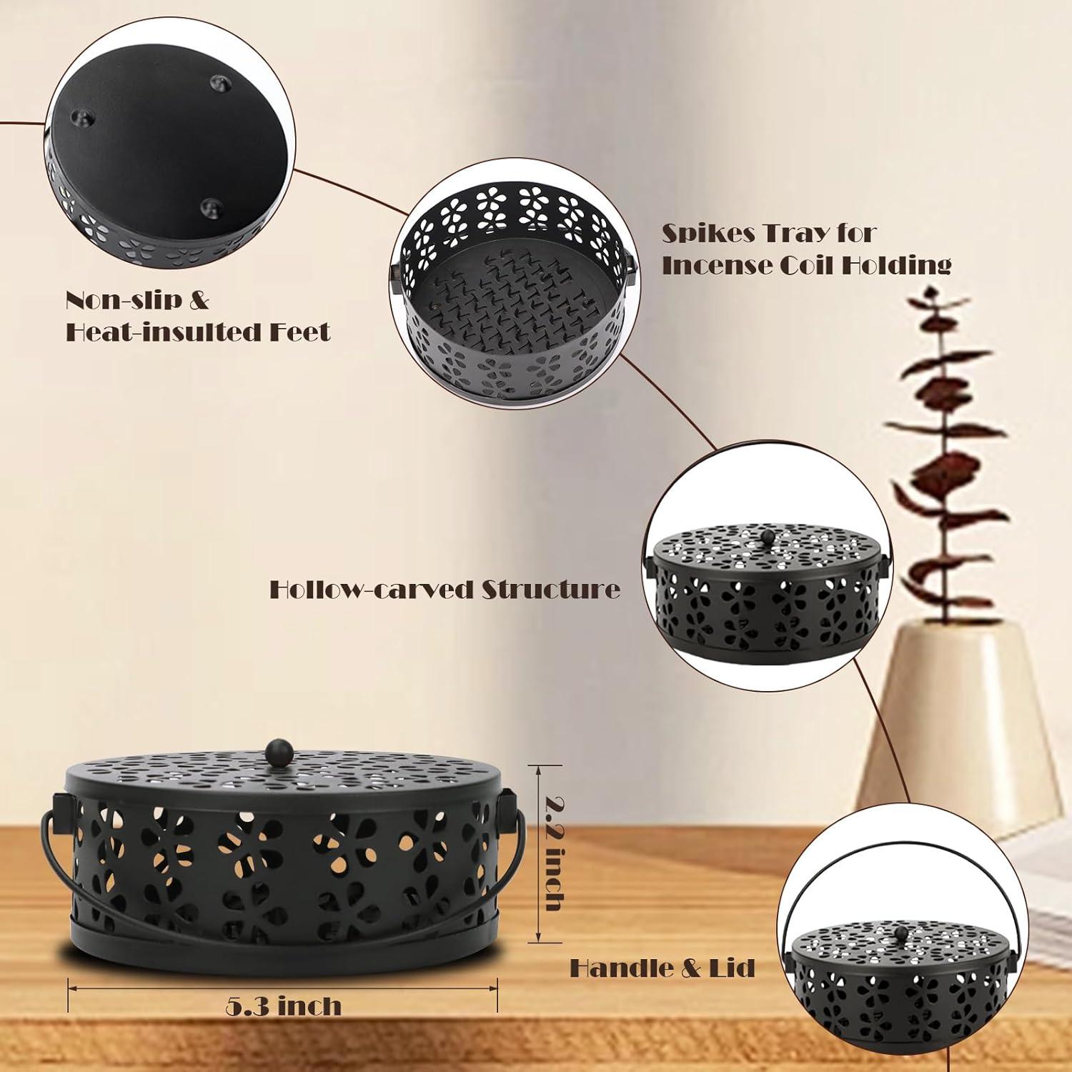 Soporte para Espirales de Incienso MEADAY Negro 13.5 cm