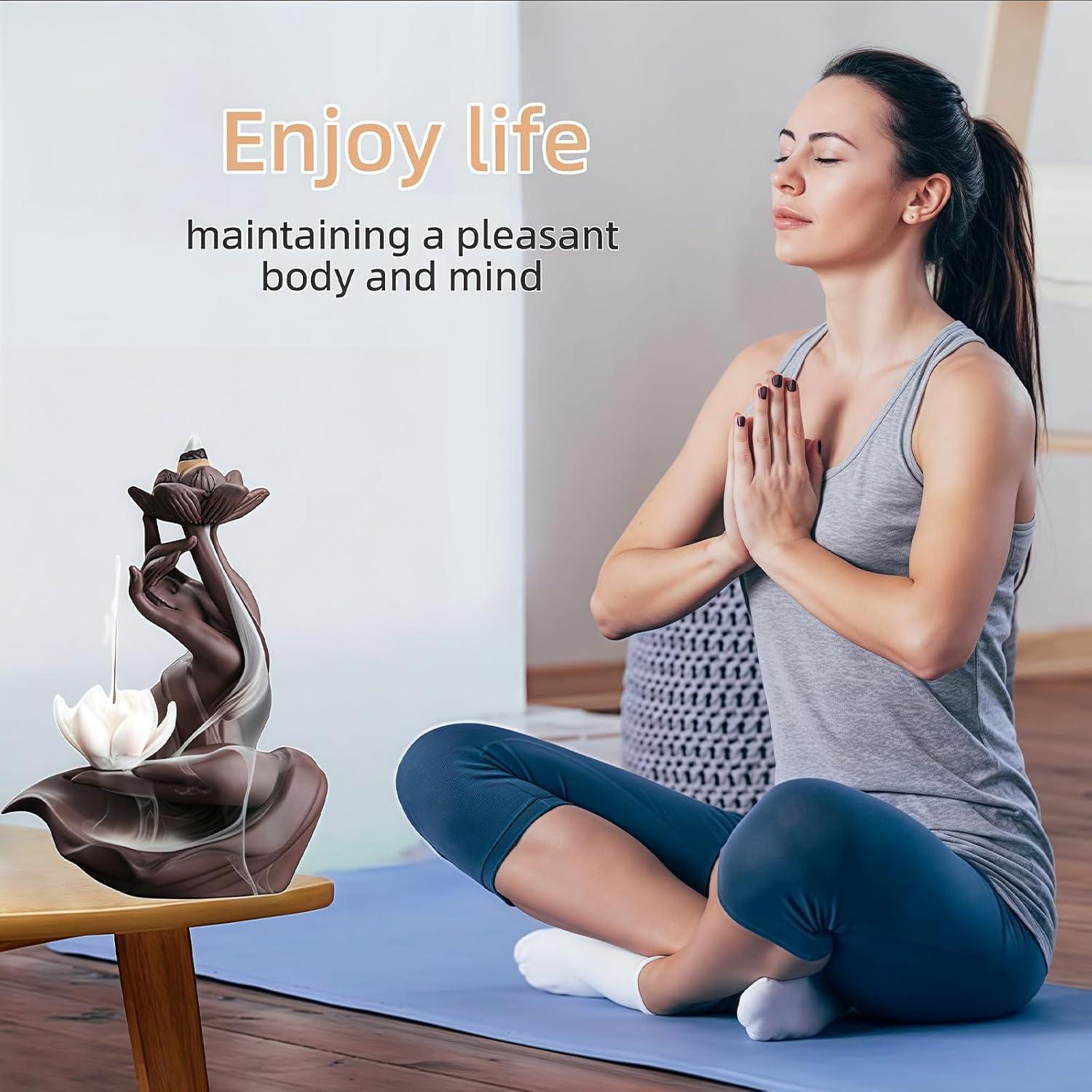 Quemador de Incienso de Retroceso Loto en Mano RE RELIURE 15cm