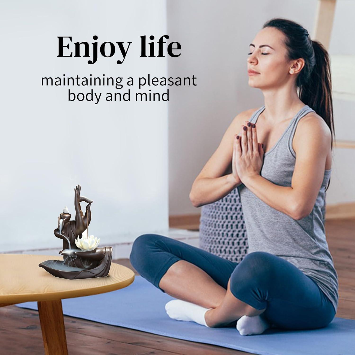 Quemador de Incienso Retroceso YYW Loto Cerámica 16.5x21.3cm