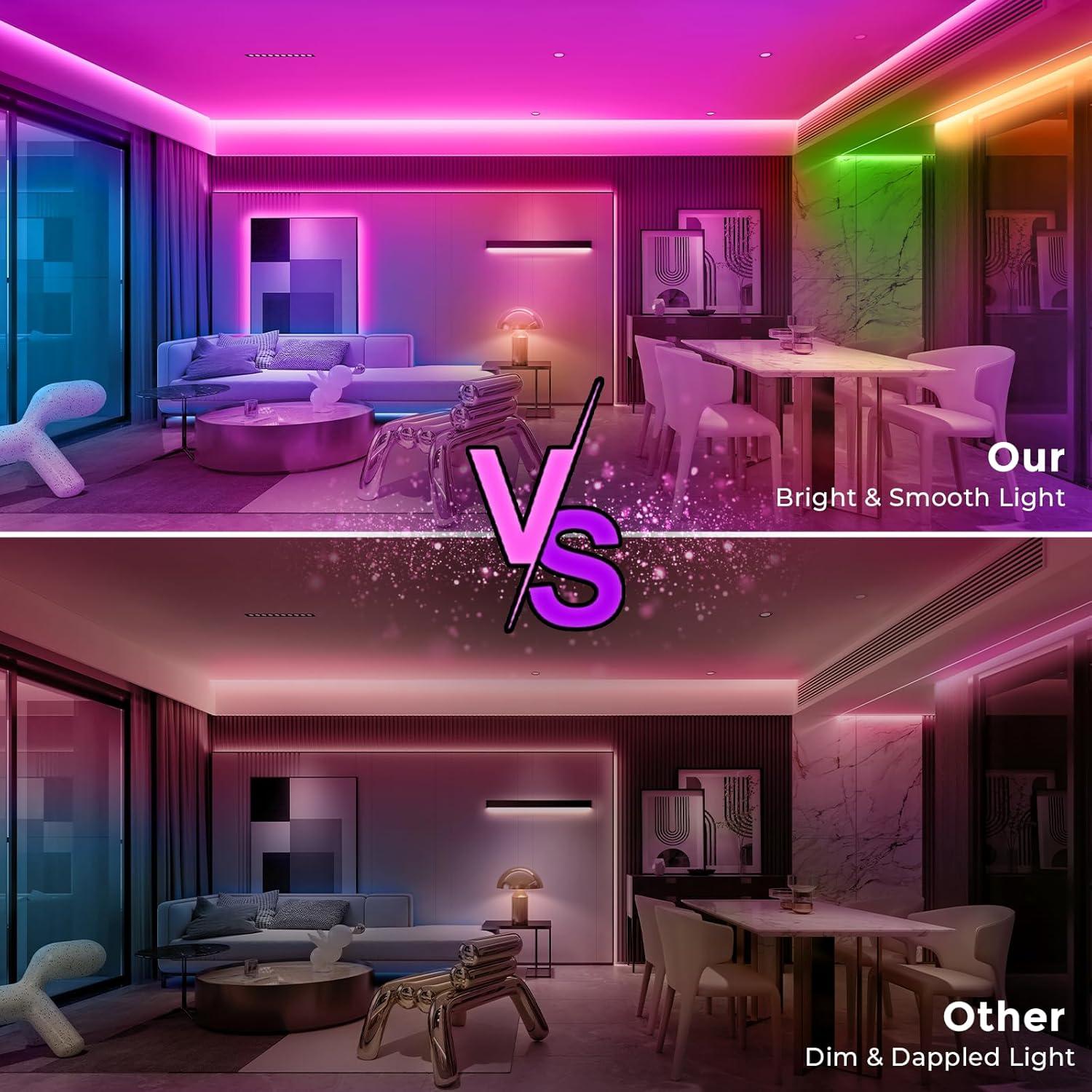 Tira de luz LED RGB 6,10 m HuiZhouShi con control APP