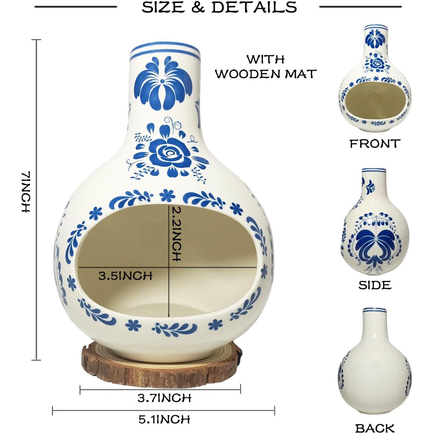 Soporte de Cerámica Talavera REFFU para Palo Santo y Salvia