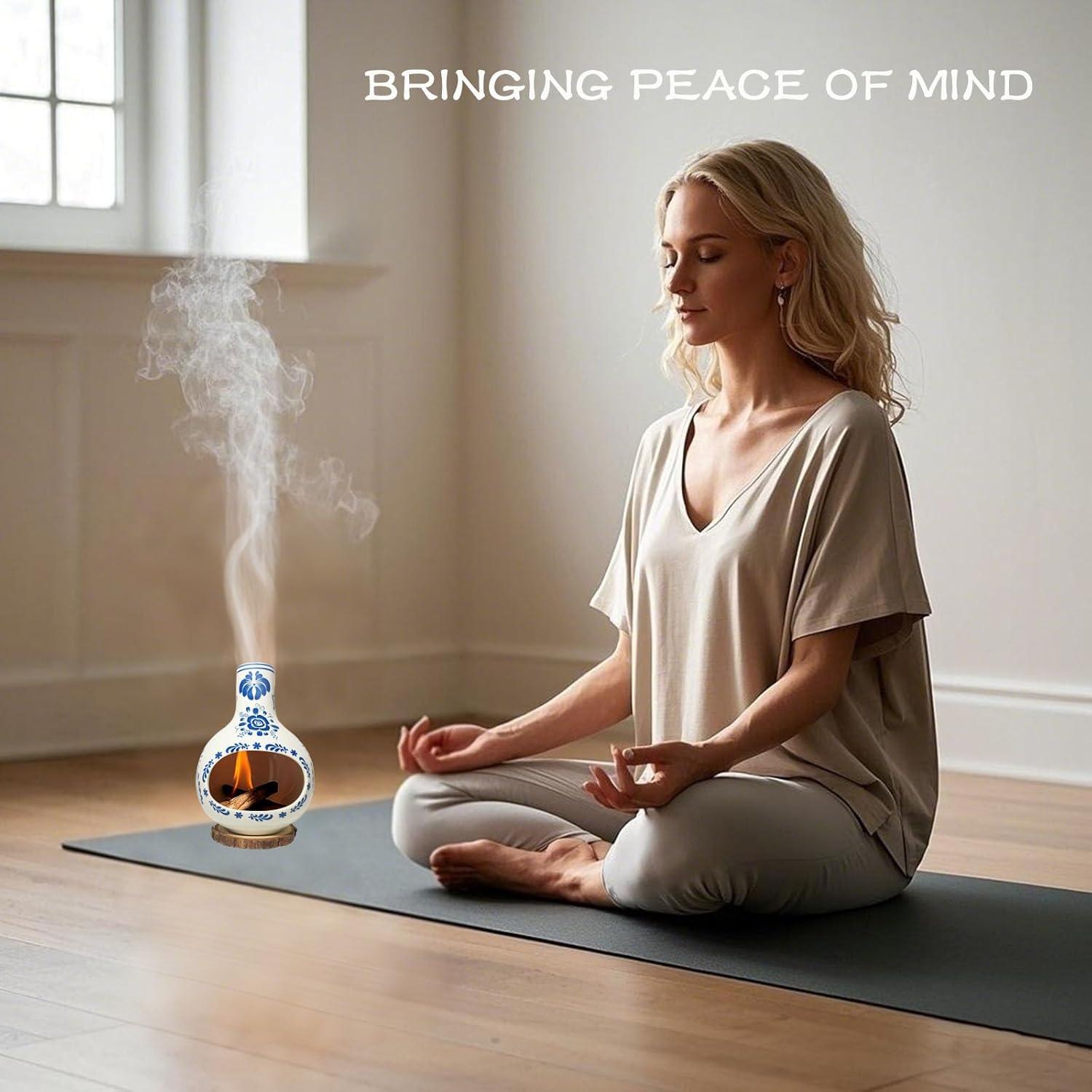 Soporte de Cerámica Talavera REFFU para Palo Santo y Salvia