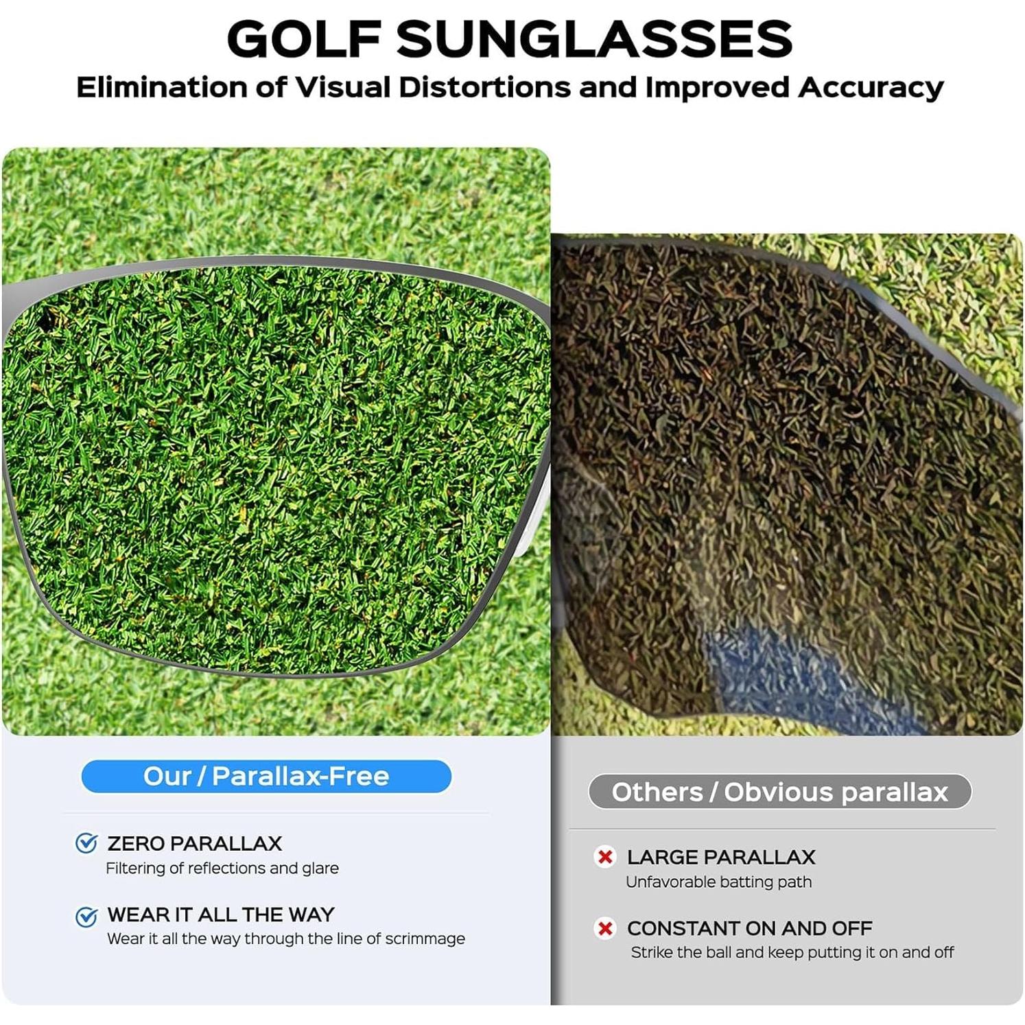 Gafas de sol polarizadas para golf hombres - Lentes HD verdes