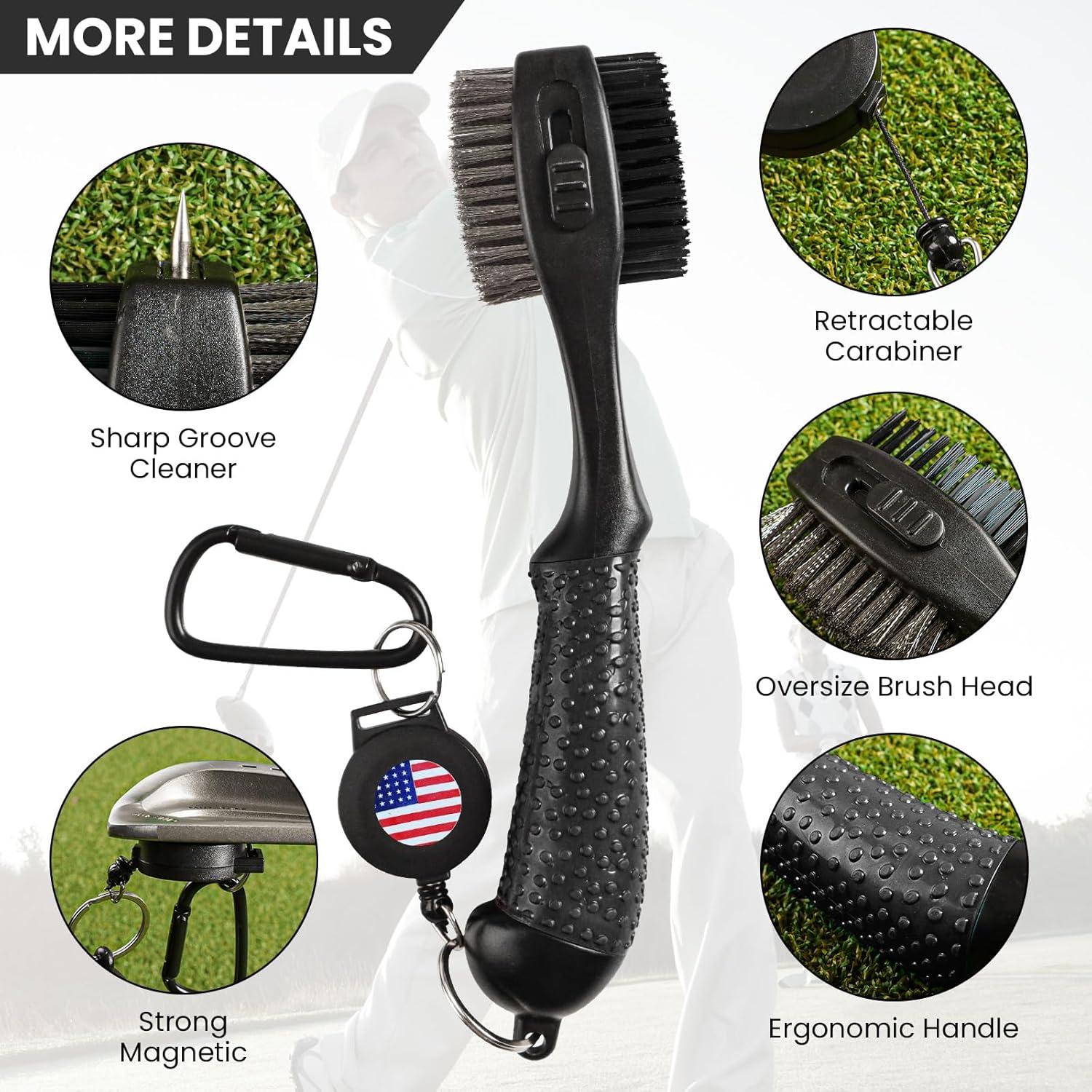 Cepillo Limpiador de Palos de Golf FINGER TEN OGB1001 Negro