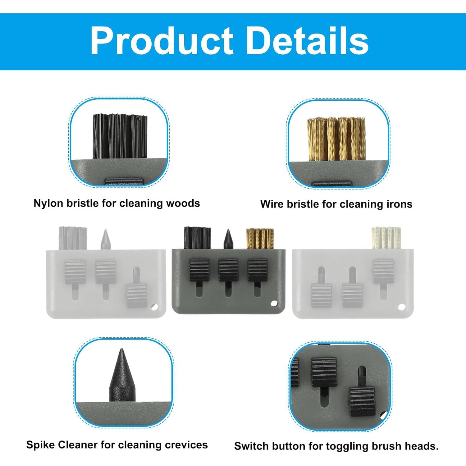 Cepillo de Golf PATIKIL 3 en 1 Retráctil con Afilador