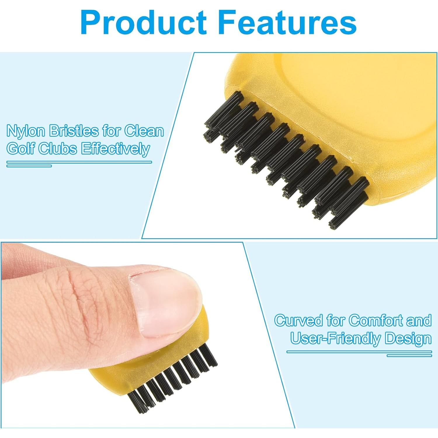 Cepillo de Ranura para Palos de Golf PATIKIL - 5 Pcs Amarillo