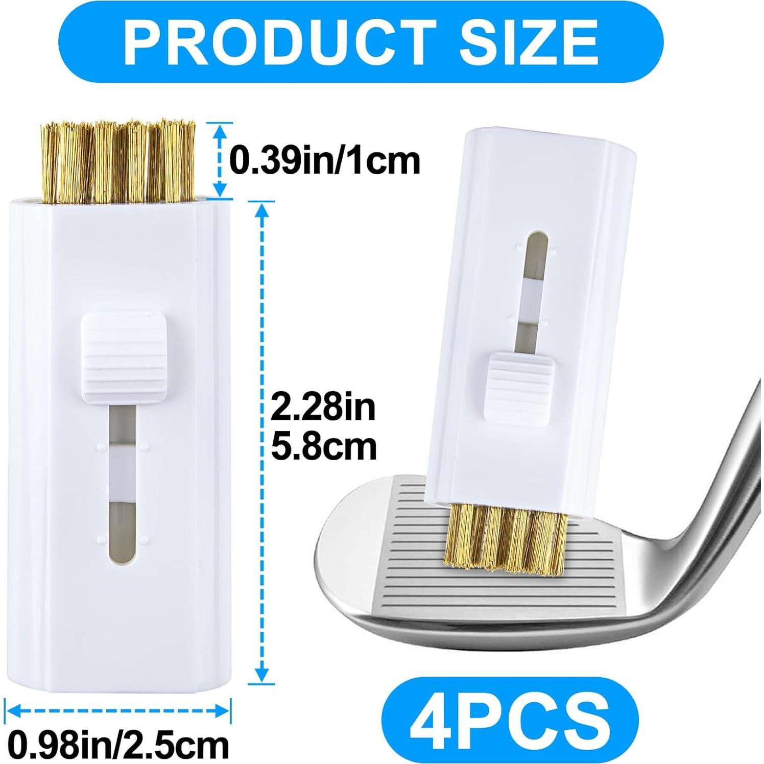 Paquete de 4 Cepillos de Golf BEIQIYA Retráctiles Doble Cara