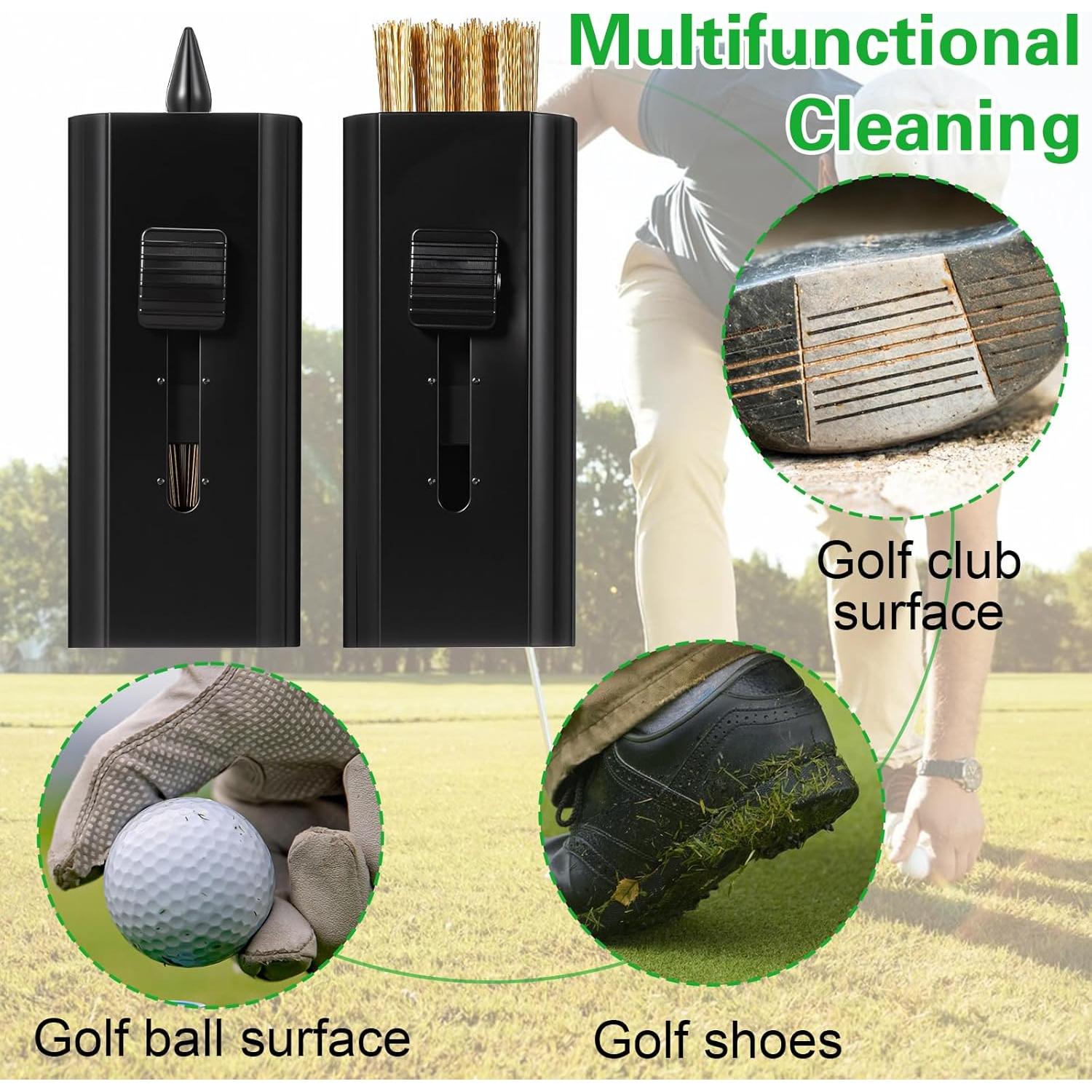 4 Cepillos de Limpieza para Palos de Golf Shimmeroo Doble Cabeza