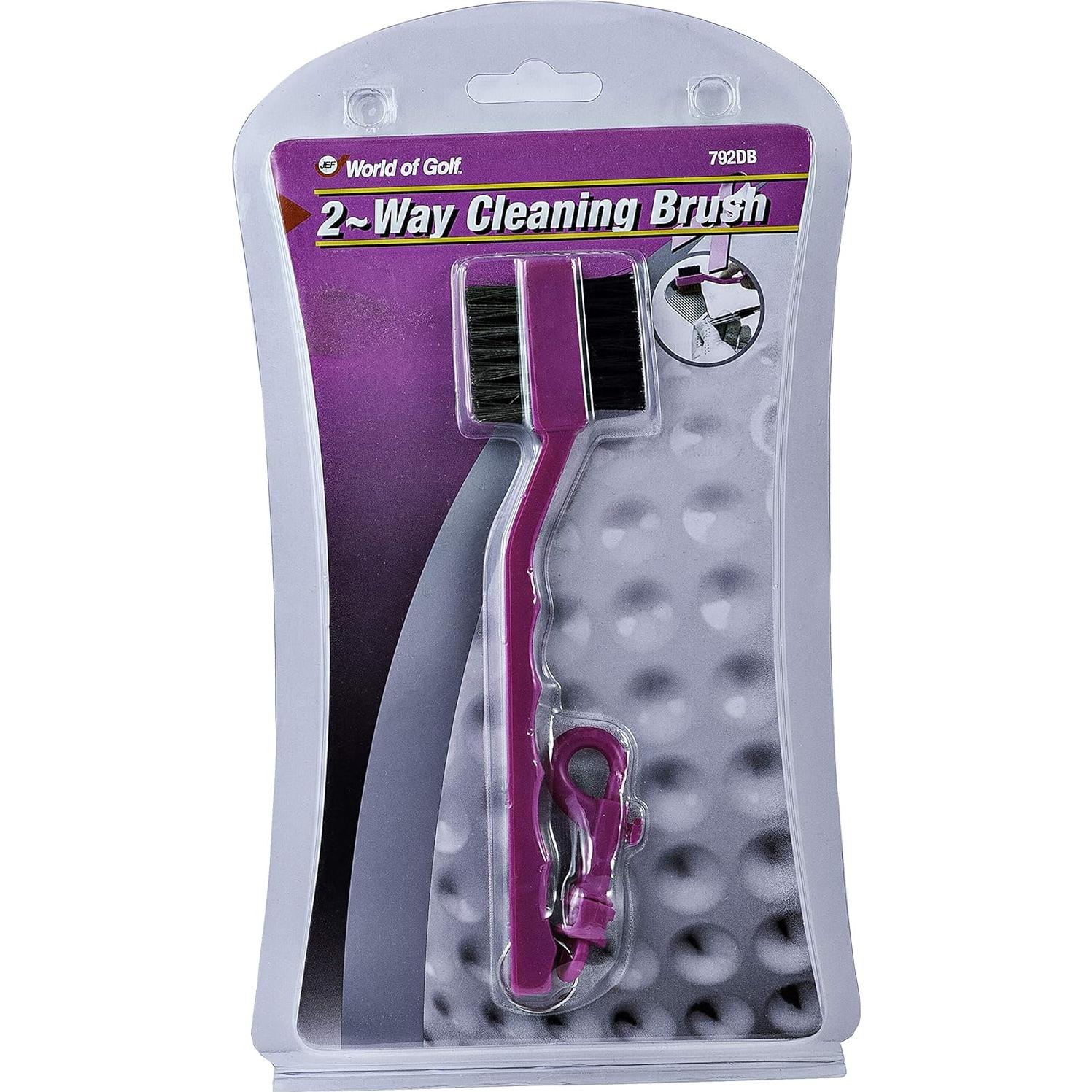 Cepillo Doble Rosa JEF World of Golf - Limpieza Palos Golf