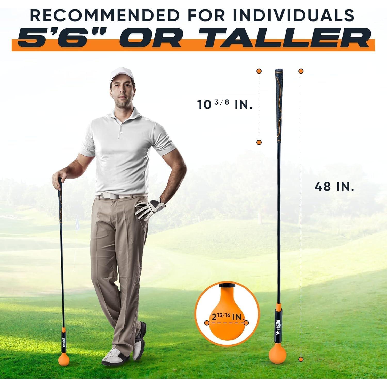 Entrenador de Swing de Golf Yes4All Naranja 121.92 cm