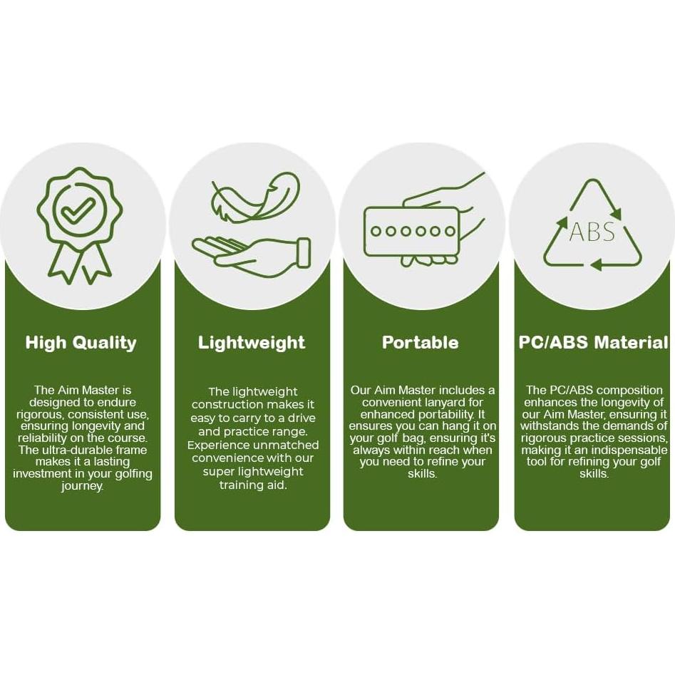 Palos de Alineación de Golf AIM MASTER - Paquete de 6