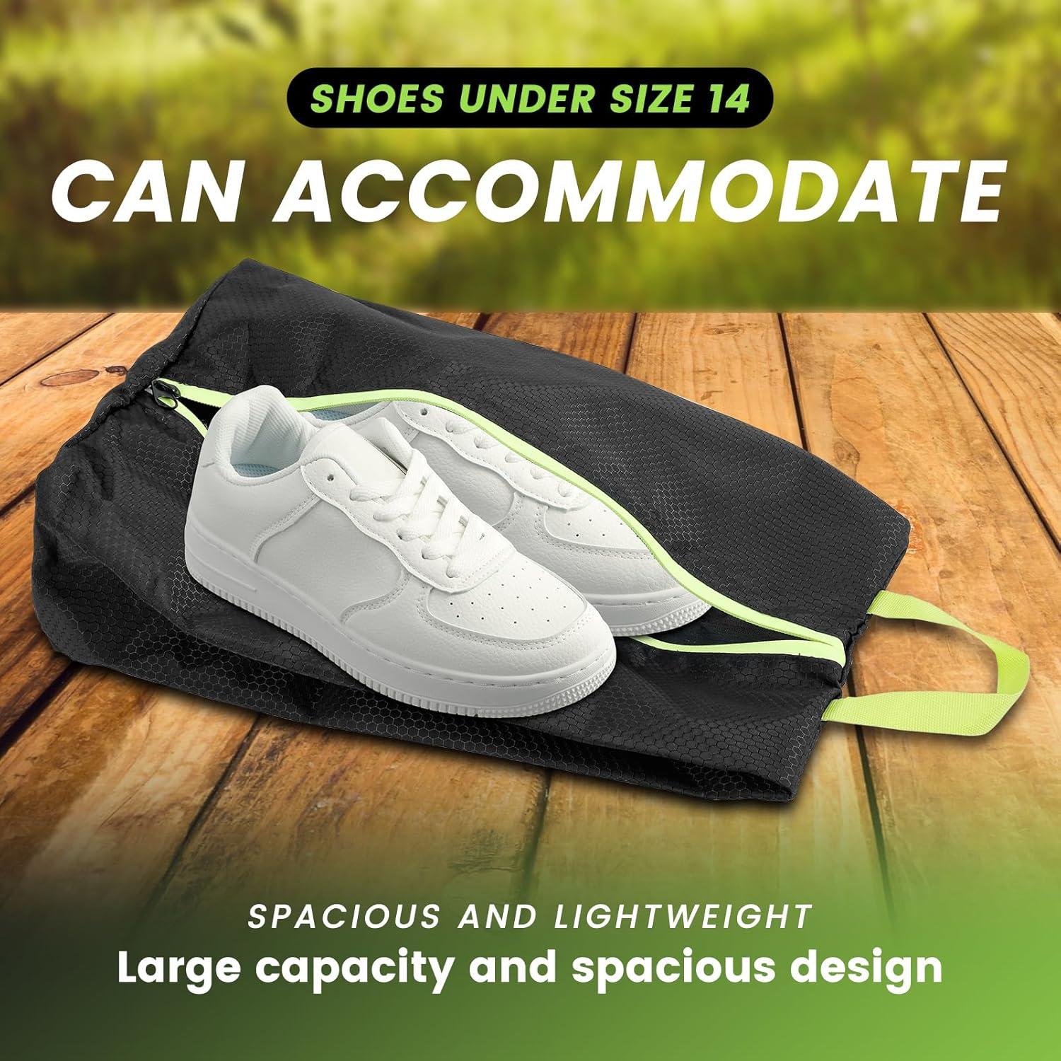 2 Bolsas de Zapatos de Viaje Absorbentes de Olores Negro