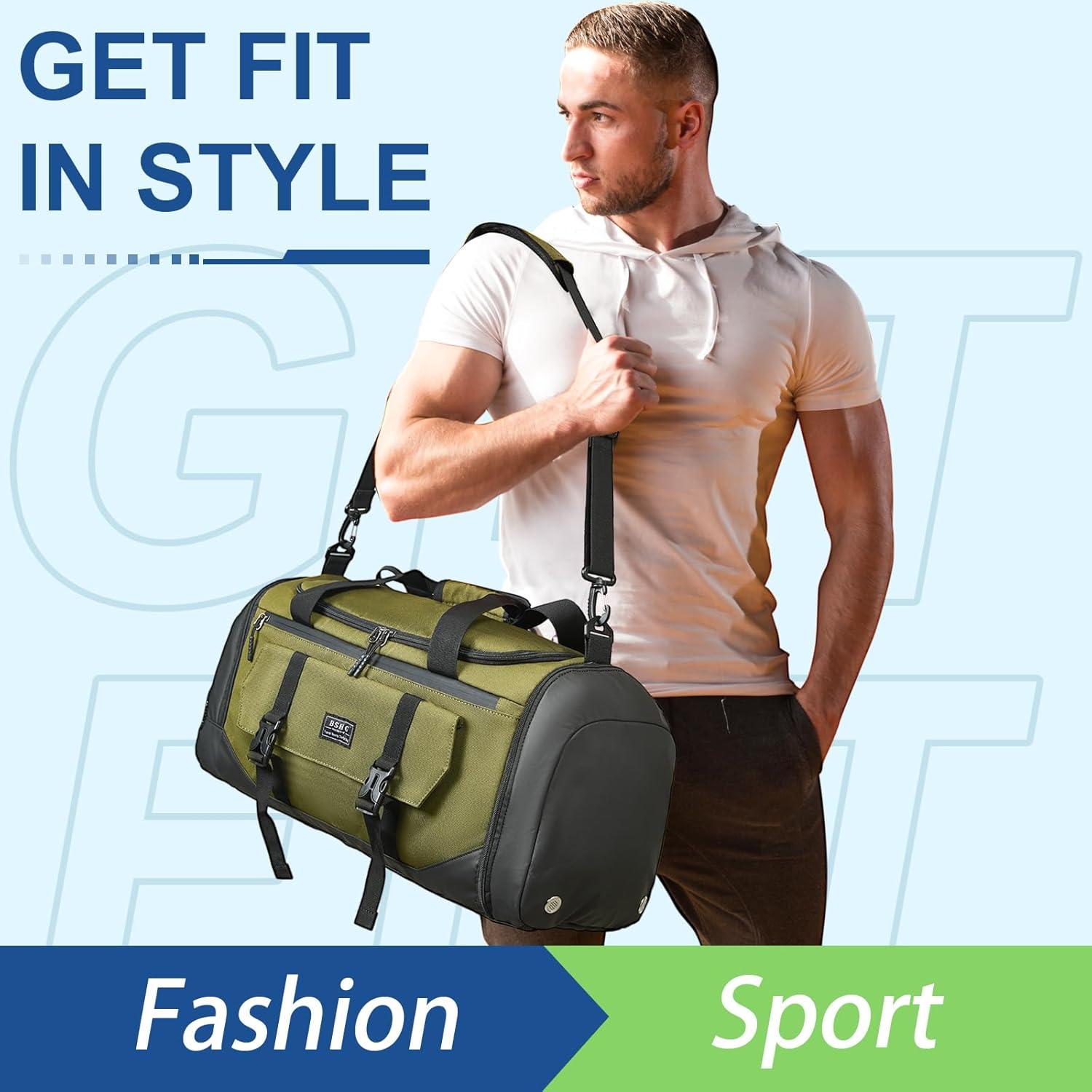 Bolsa Deportiva BSHG Verde 56x25.9x25.9 cm Impermeable