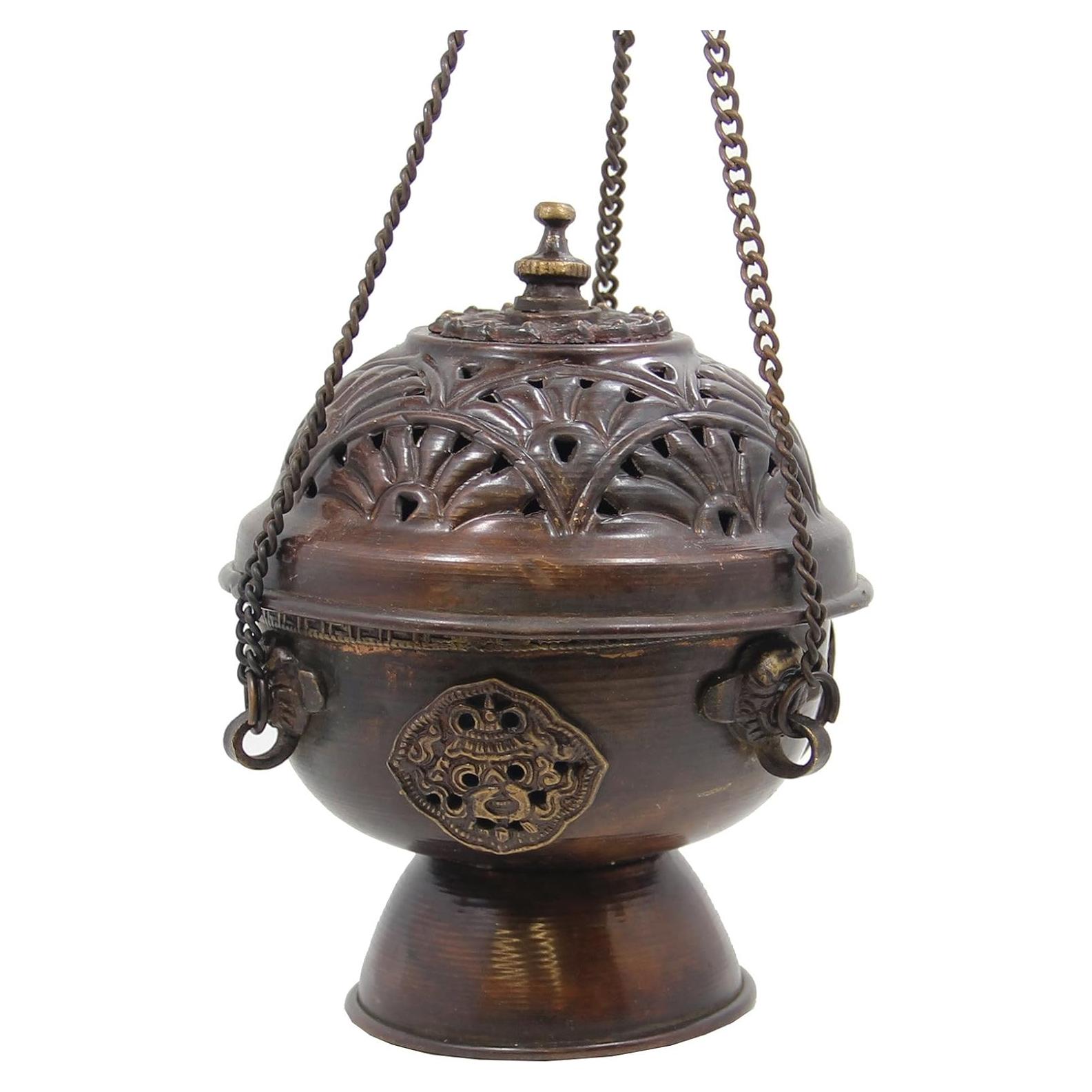 Horno de Incienso Colgante Tibetano Hinky Imports 12.7cm