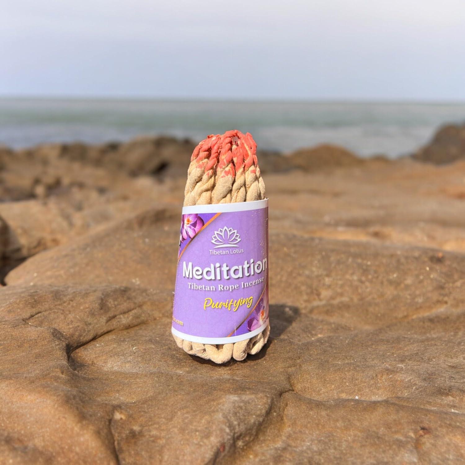 Paquete de Incienso Tibetano Lotus con Quemador Cerámica