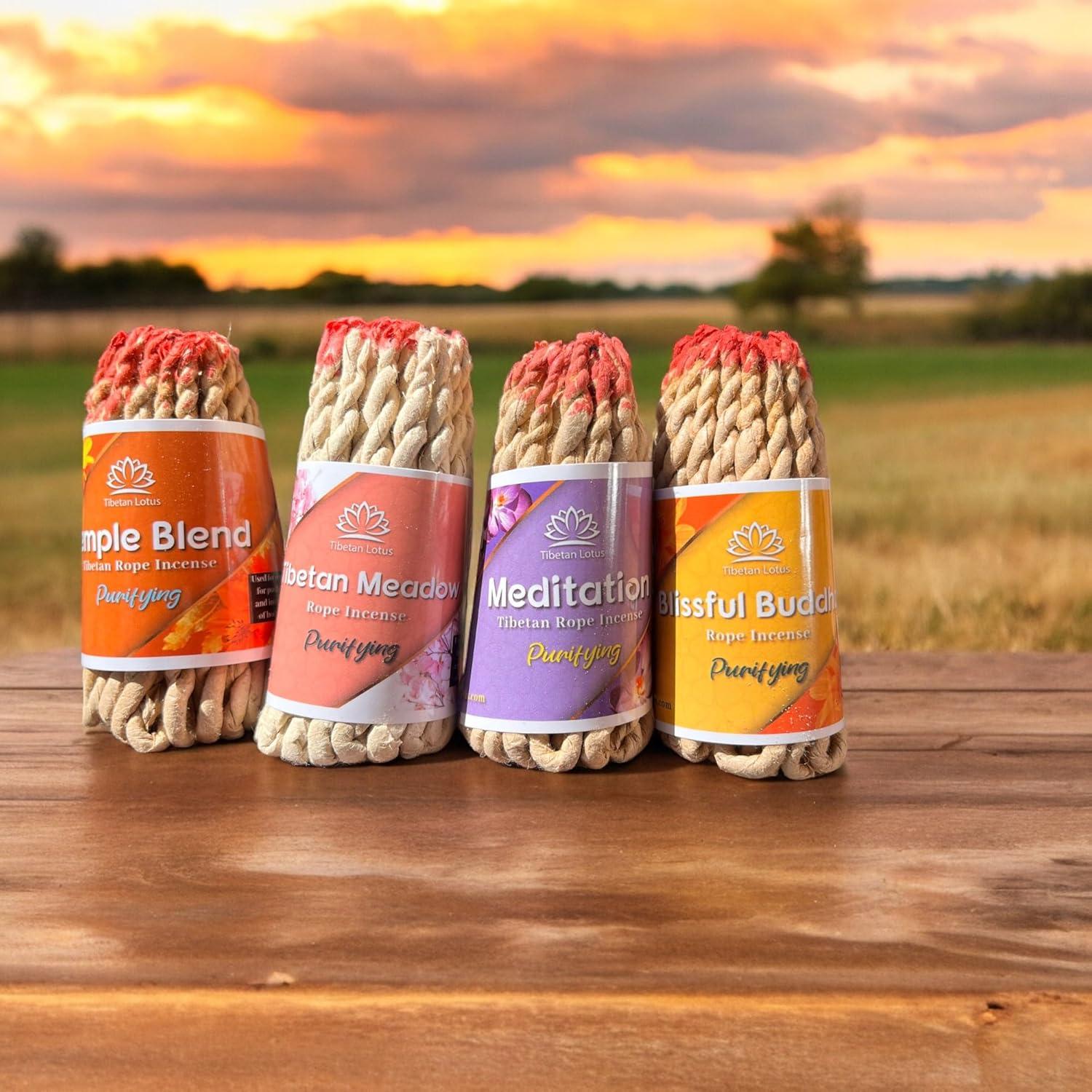 Paquete de Incienso Tibetano Lotus con Quemador Cerámica