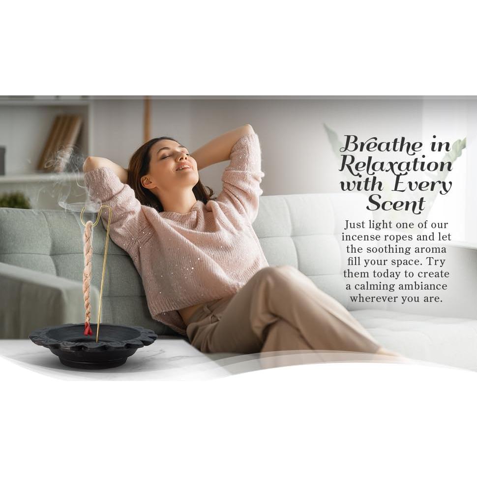 Paquete de Incienso Tibetano Lotus con Quemador Cerámica