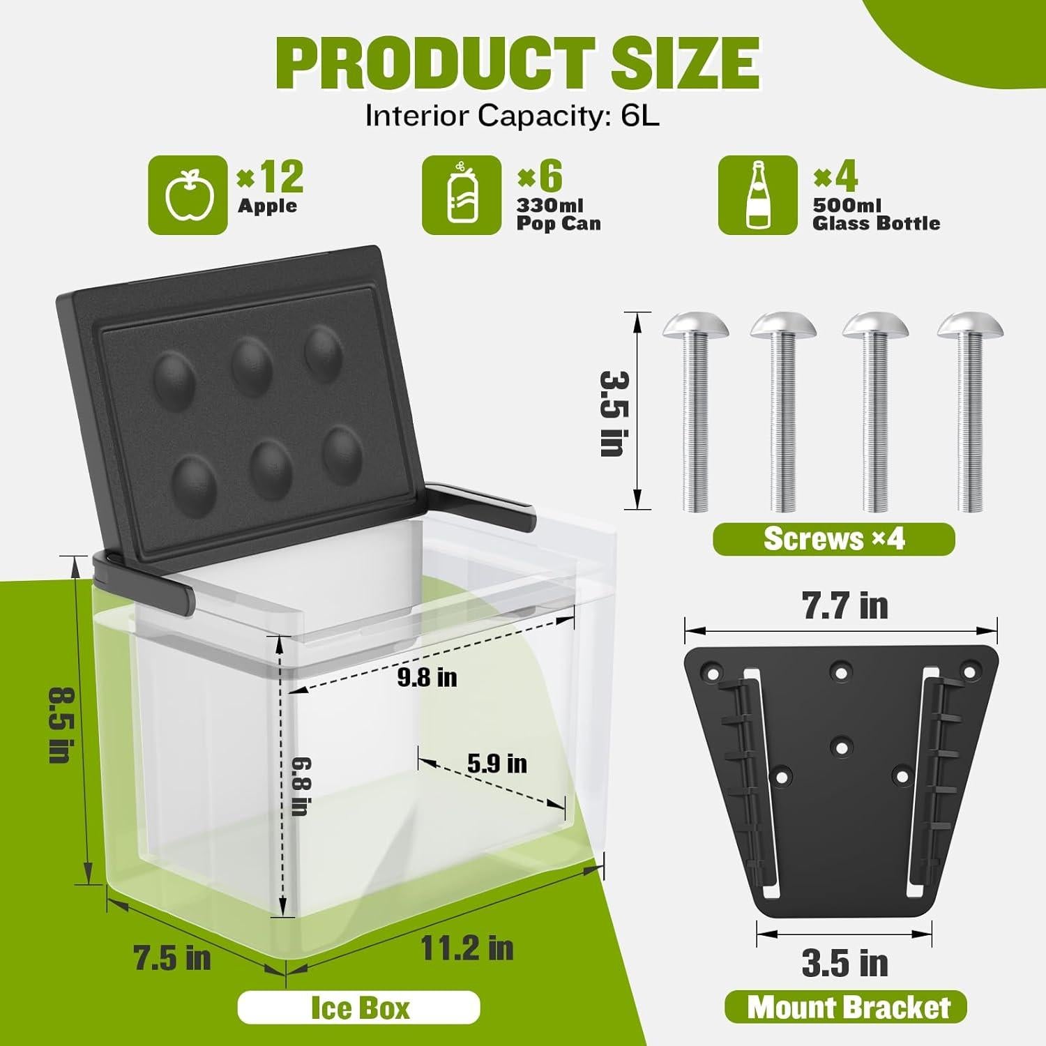 Enfriador de Hielo MUMPPRCE para Carro de Golf 6L Universal