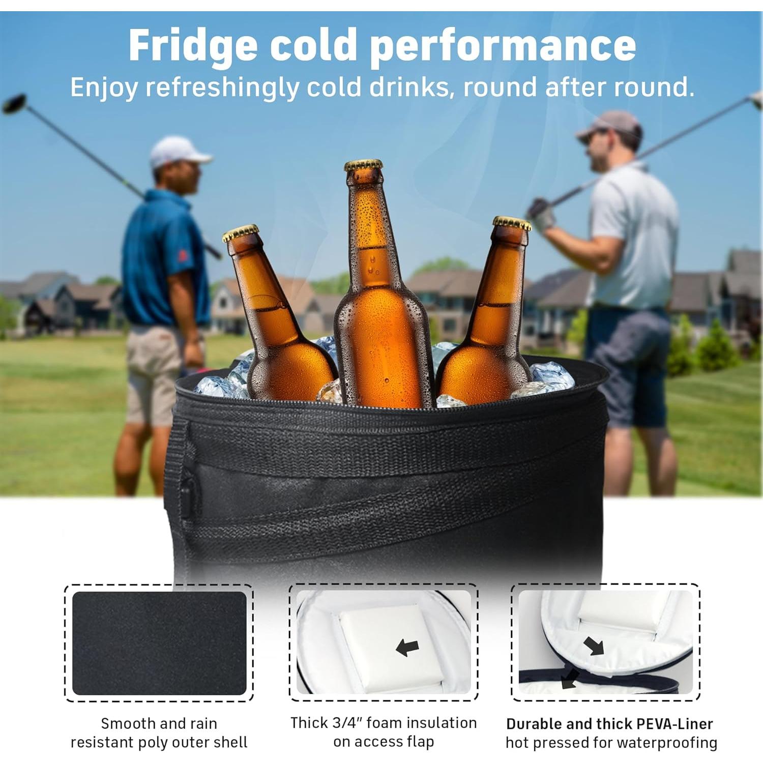 EnLaZona Enfriador de Carro de Golf Plegable Aislado 0.45kg