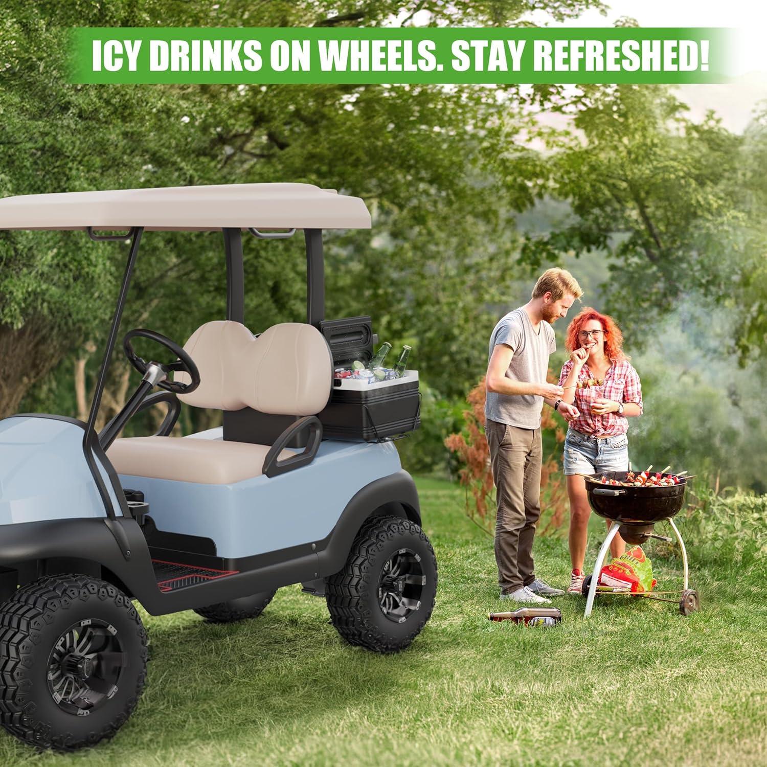 Enfriador de Hielo 10L0L para Carro de Golf 8L Blanco y Negro