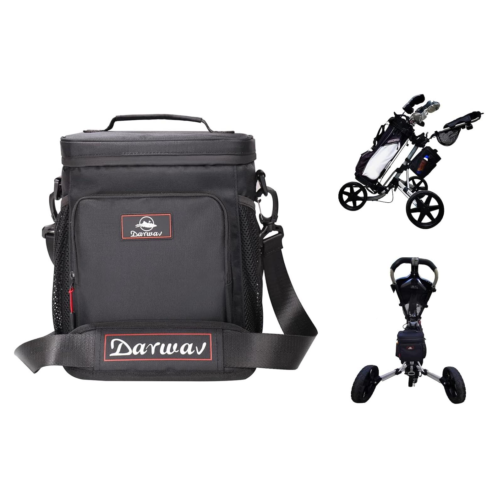 Enfriador Suave Aislado Darwav para Golf 12 Latas Negro