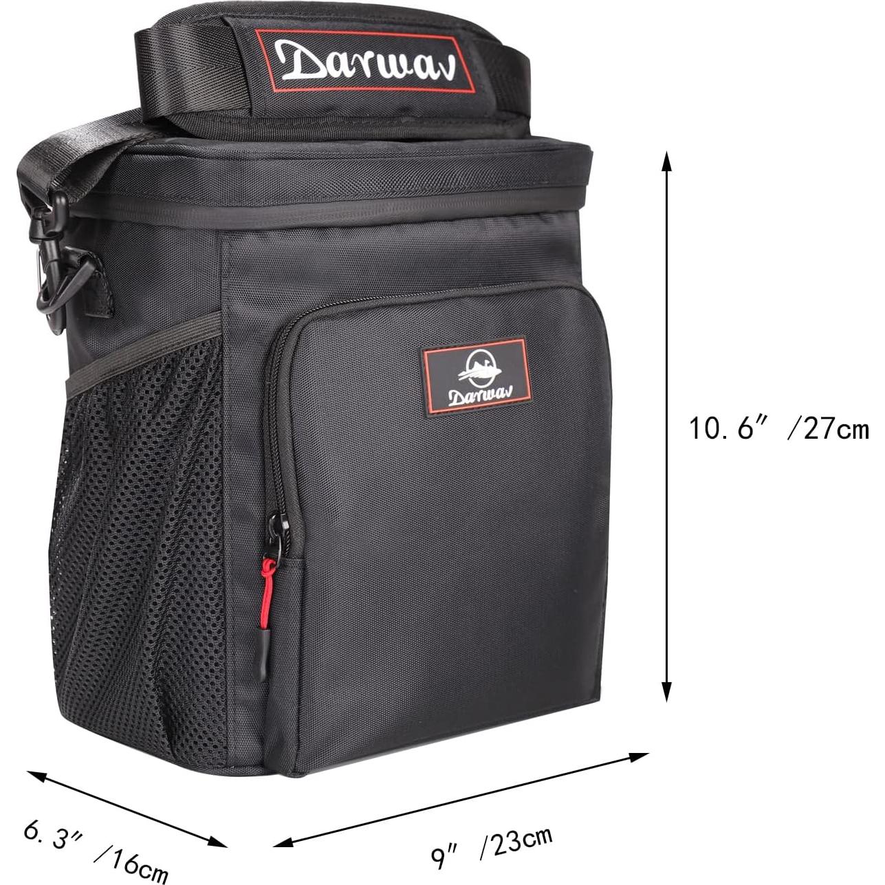 Enfriador Suave Aislado Darwav para Golf 12 Latas Negro